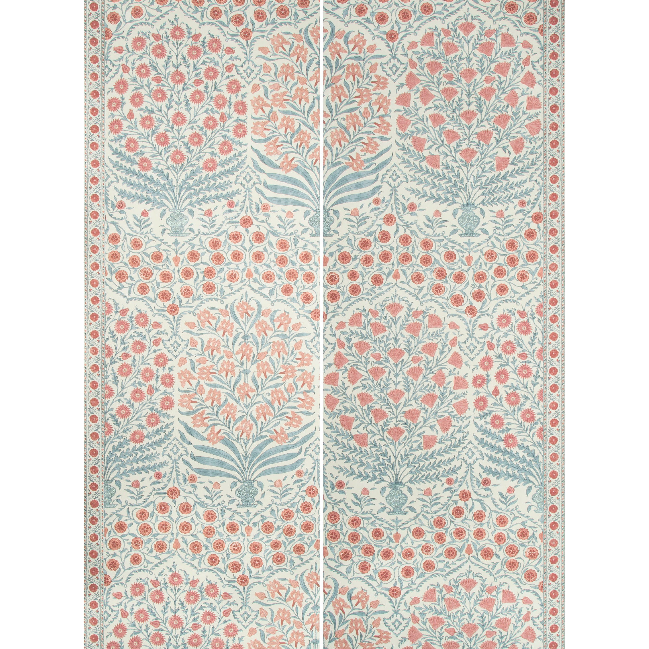 Sameera 2 Panel Mural in Red/Blue color - pattern number P2017100.519.0 - by Lee Jofa in the Oscar De La Renta collection