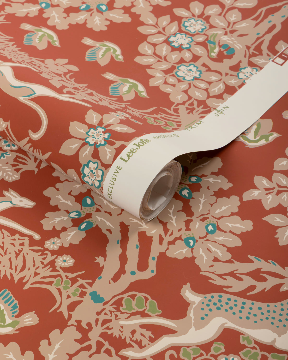 Mille Fleur Wallpaper in Brick color - pattern number P2017104.24.0 - by Lee Jofa in the Whitley Hall collection