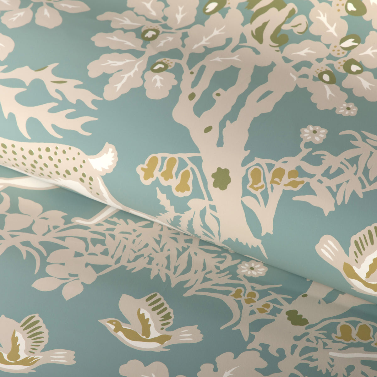 Mille Fleur Wallpaper in Lake color - pattern number P2017104.353.0 - by Lee Jofa in the Lee Jofa 200 collection