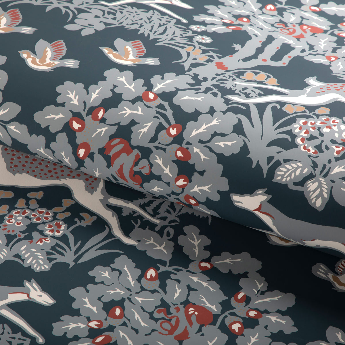 Mille Fleur Wallpaper in Denim color - pattern number P2017104.519.0 - by Lee Jofa in the Lee Jofa 200 collection
