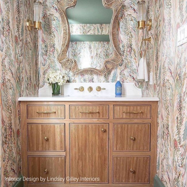 Taplow 2 Panel Mural in Juniper/Petal color - pattern number P2019103.137.0 - by Lee Jofa in the Manor House collection