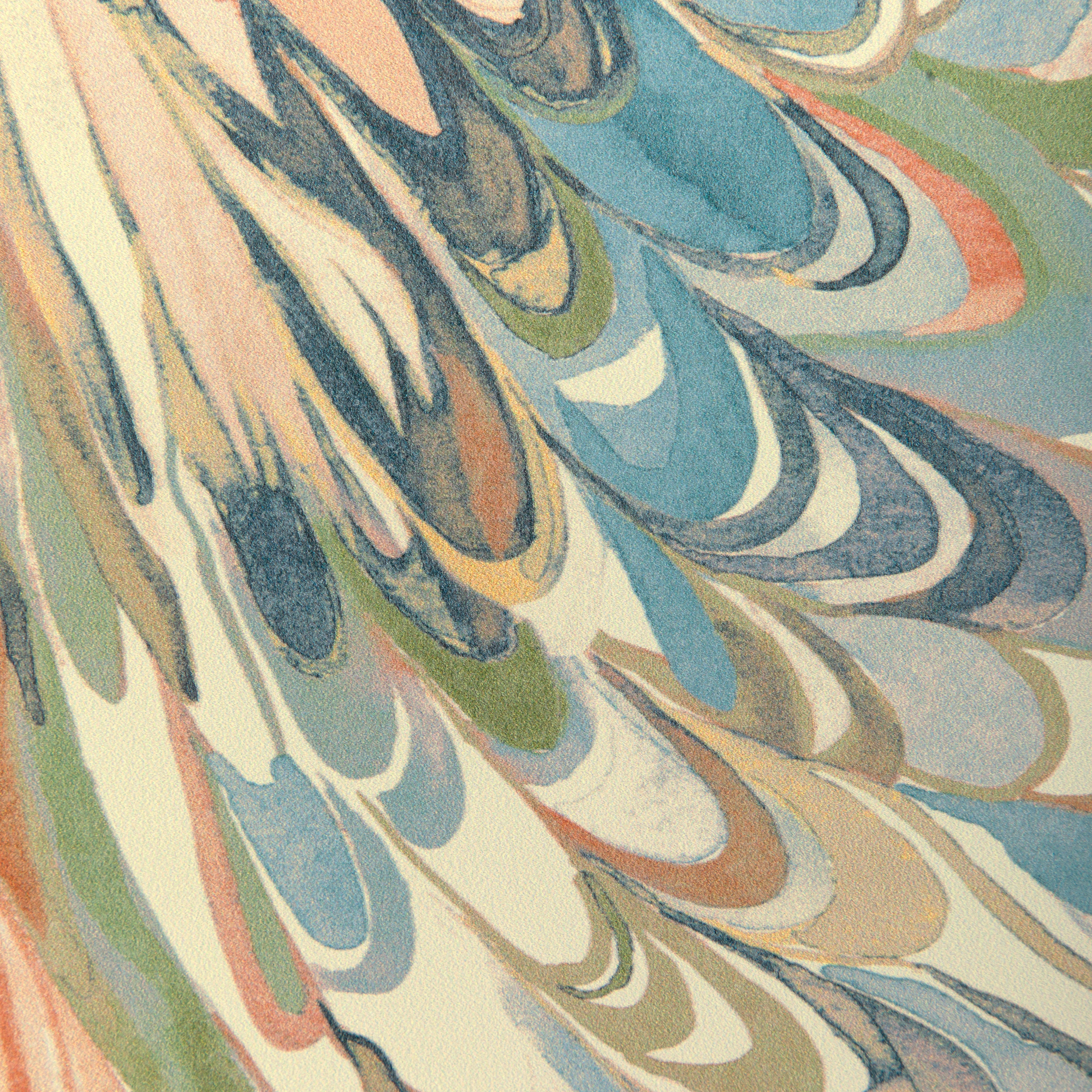 Taplow Paper 2 Panel Mural in clay/blue color - pattern number P2019103.312.0 - by Lee Jofa in the Garden Walk collection