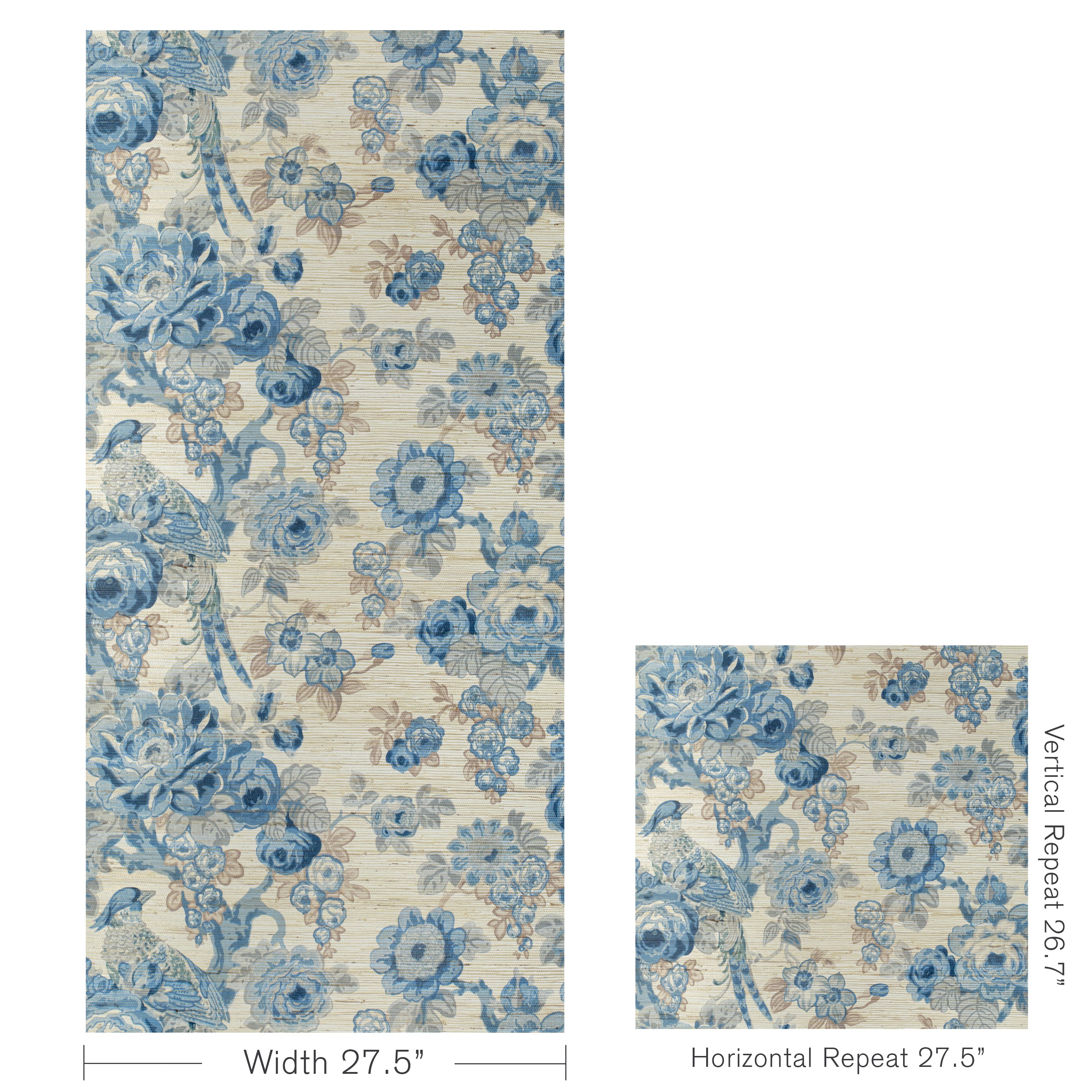 Avondale Wallpaper in Blue/Slate color - pattern number P2020100.515.0 - by Lee Jofa in the Avondale collection