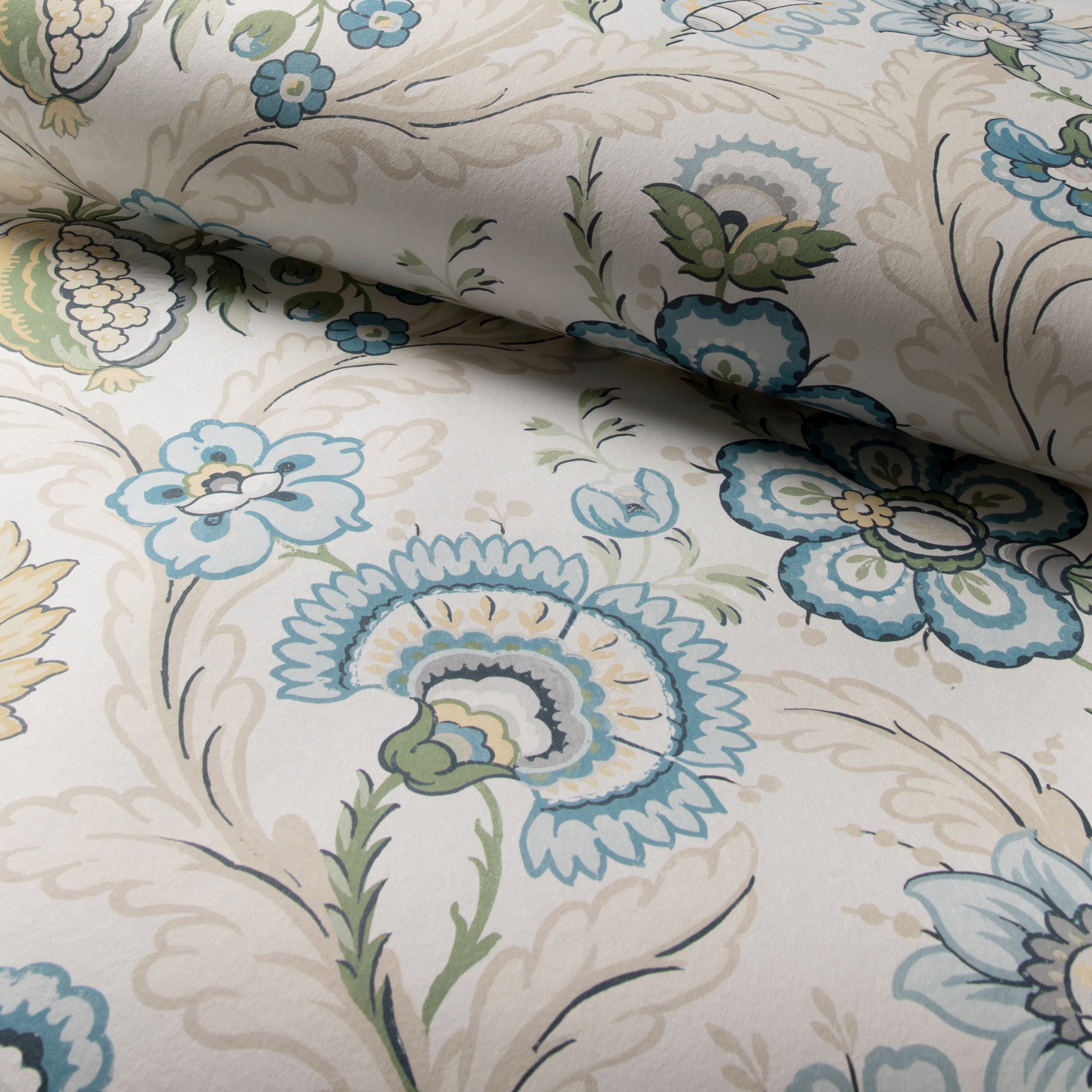 Wimberly Wallpaper in Blue/Spring color - pattern number P2020101.530.0 - by Lee Jofa in the Avondale collection