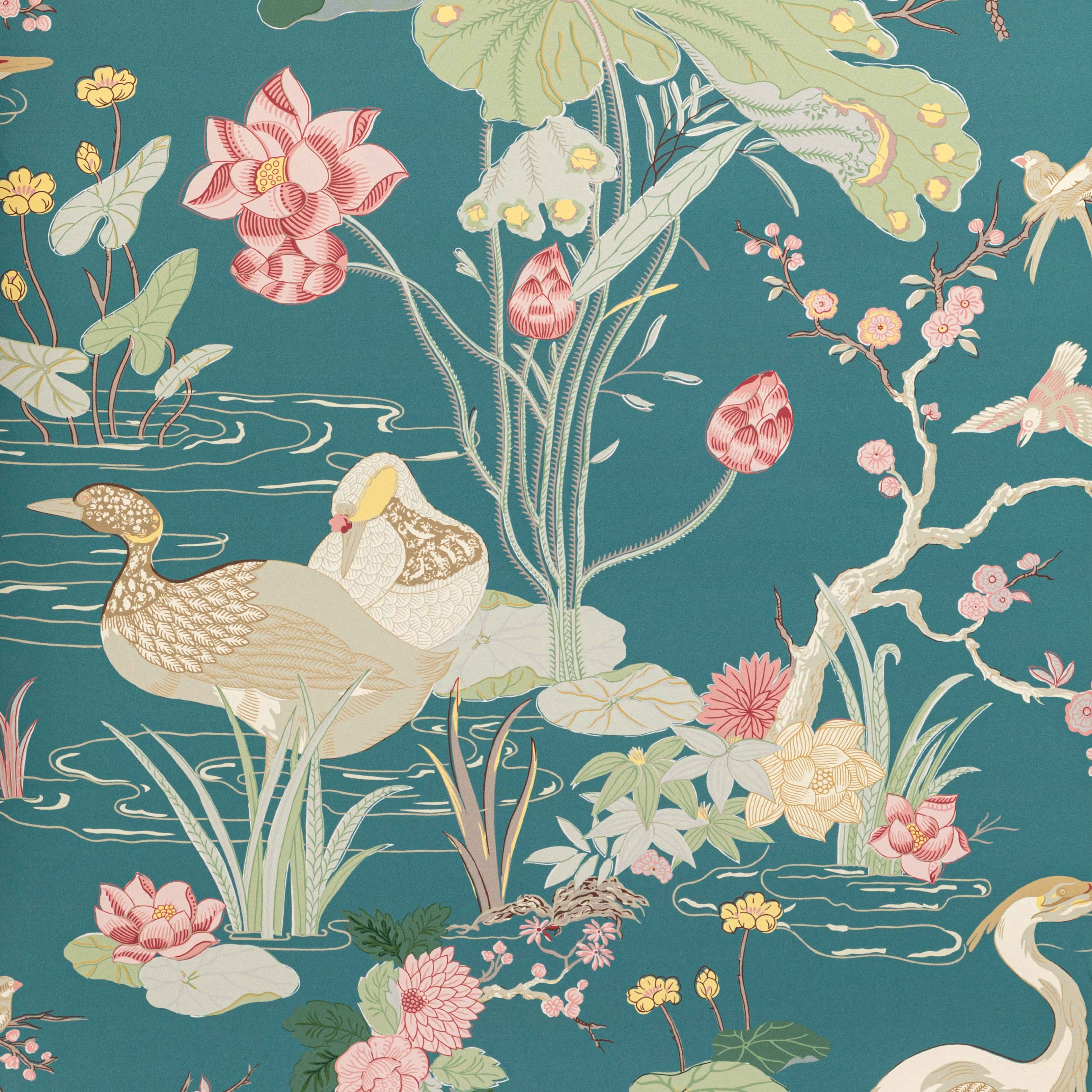 Luzon Wallpaper in Lagoon color - pattern number P2020105.357.0 - by Lee Jofa in the Mindoro collection