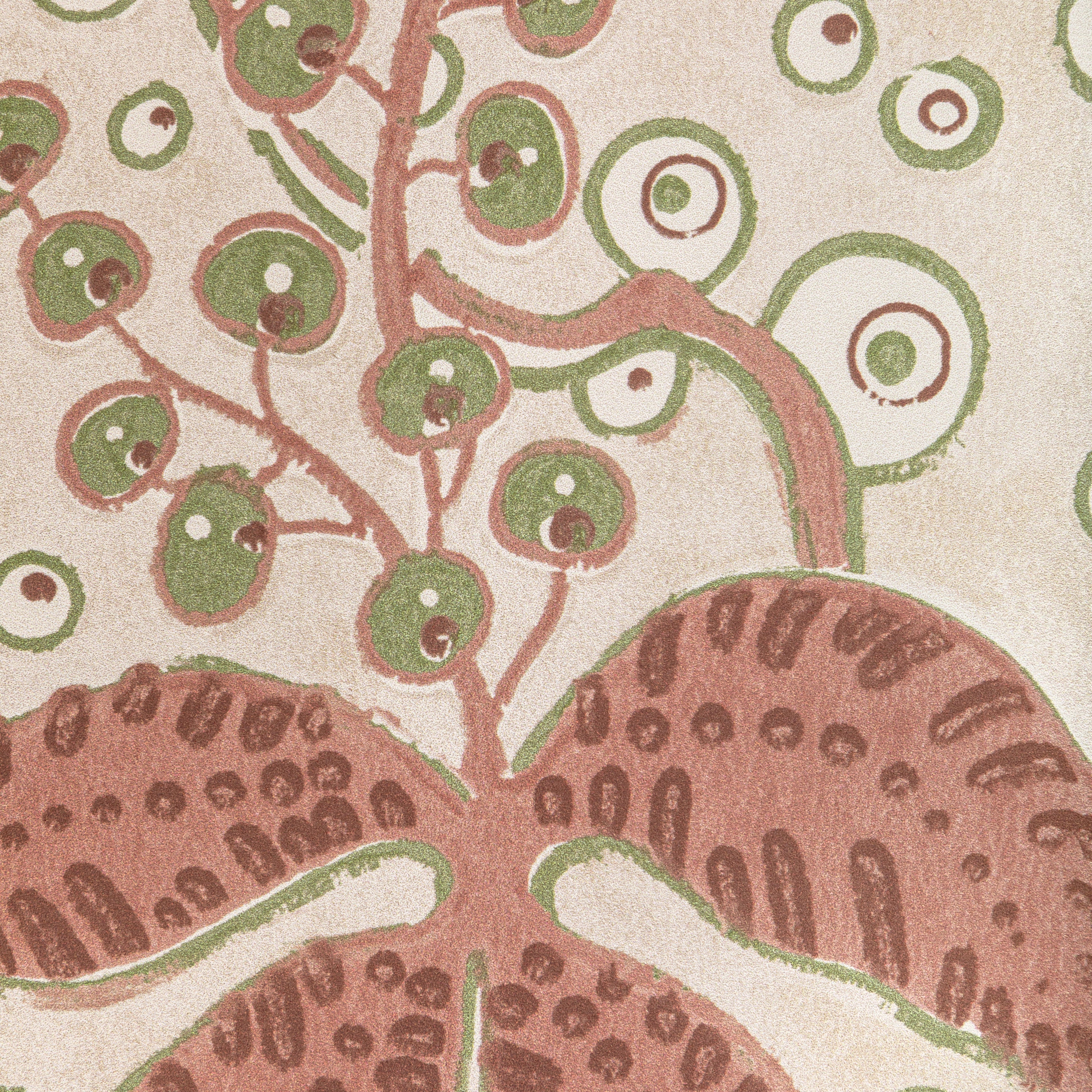 Putnam Wallpaper in Brick/Green color - pattern number P2022105.324.0 - by Lee Jofa in the Bunny Williams Arcadia collection