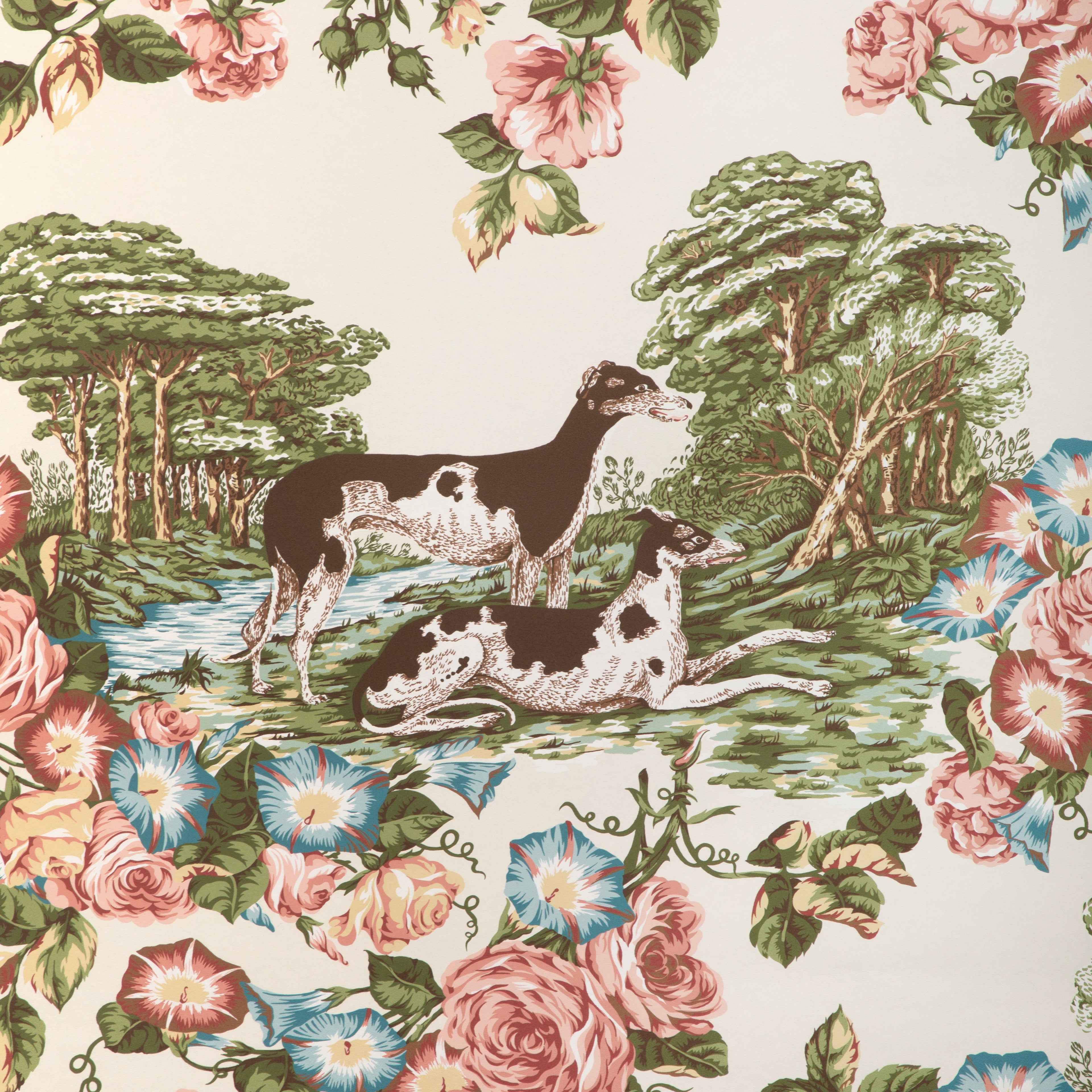 Whippets Wallpaper in Ivory color - pattern number P2023120.1.0 - by Lee Jofa in the Lee Jofa 200 collection