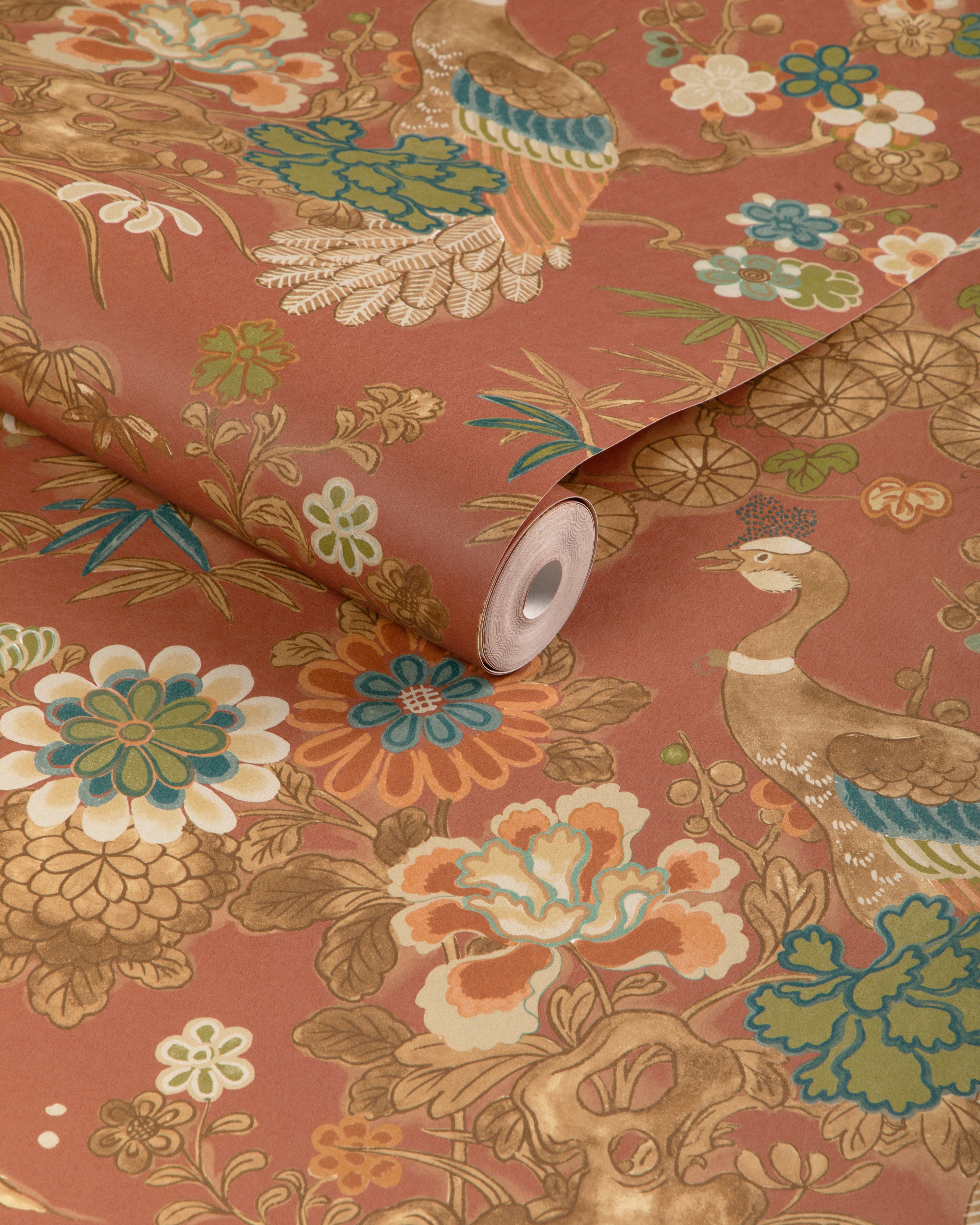 Sakura Paper Wallpaper in clay color - pattern number P2023124.24.0 - by Lee Jofa in the Garden Walk collection