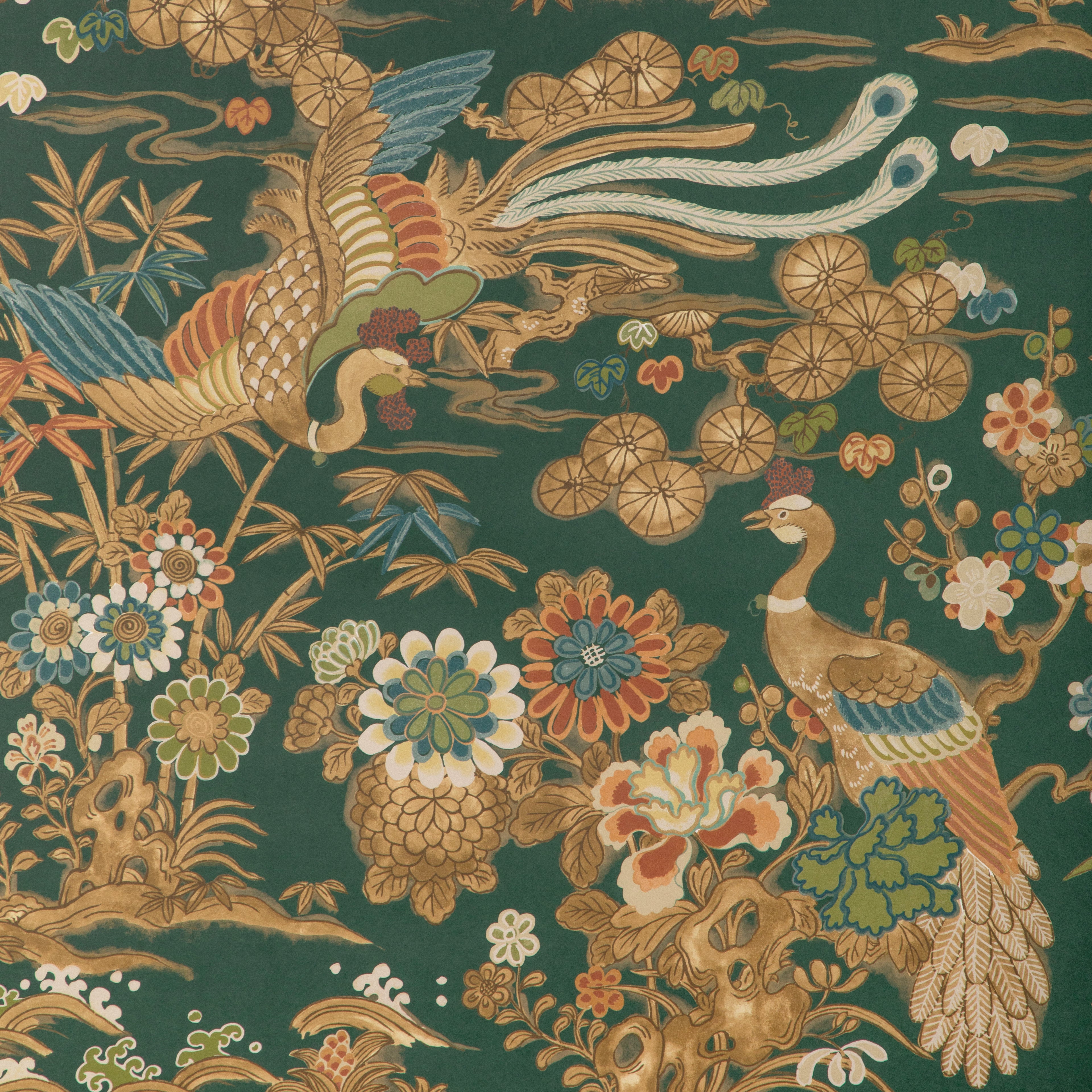 Sakura Paper Wallpaper in green color - pattern number P2023124.3.0 - by Lee Jofa in the Garden Walk collection
