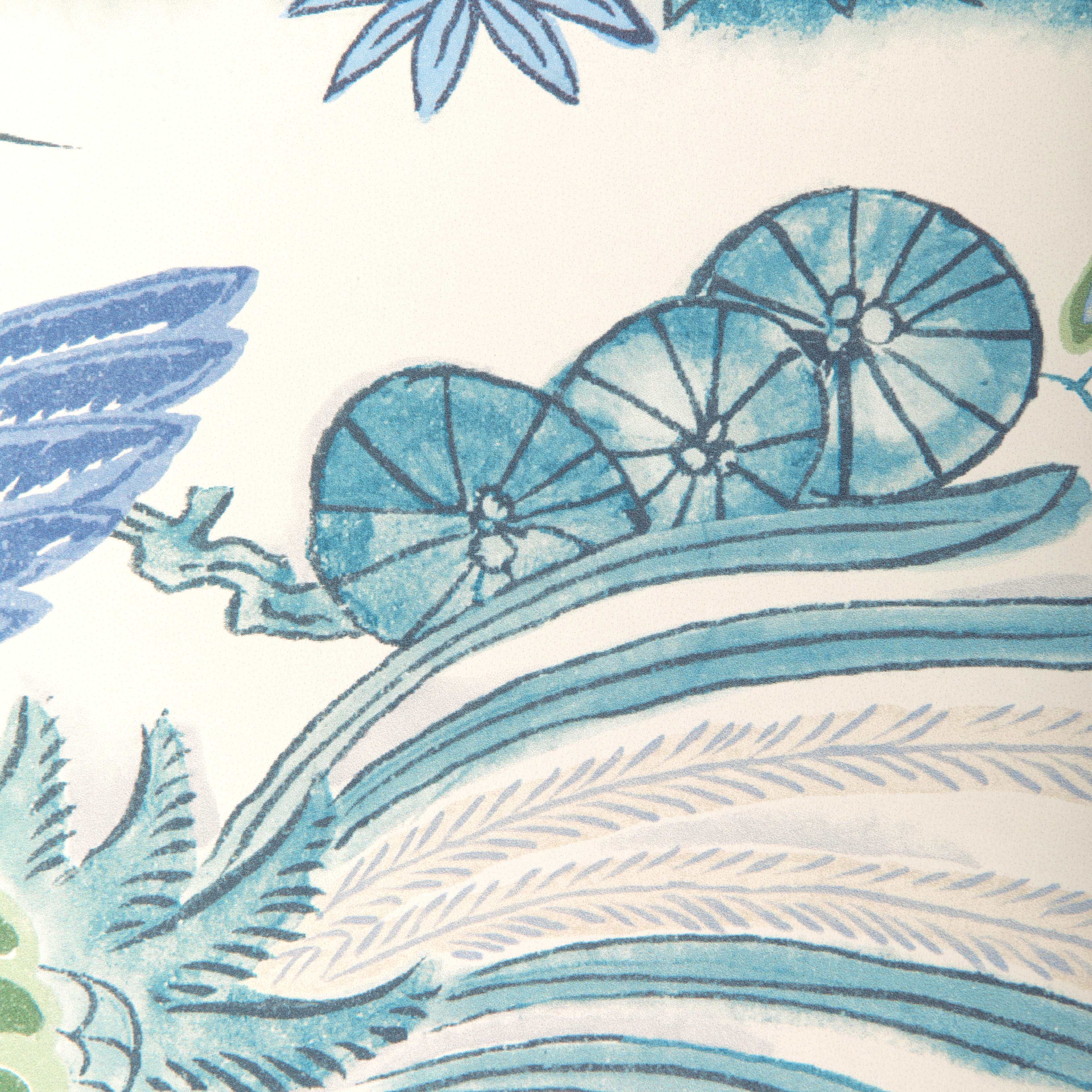 Sakura Paper Wallpaper in teal color - pattern number P2023124.353.0 - by Lee Jofa in the Garden Walk collection