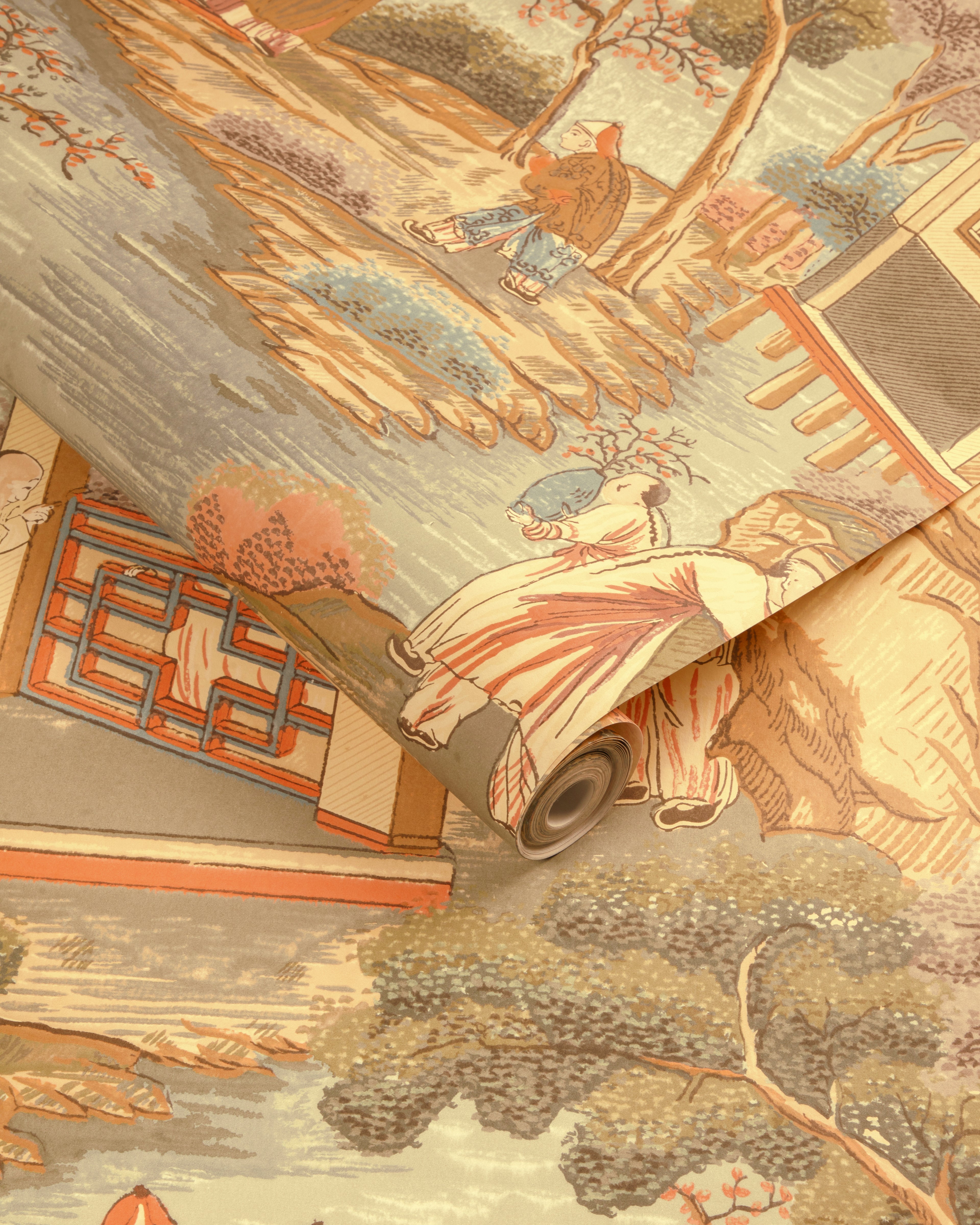 Tarim River Paper Wallpaper in multi color - pattern number P2025102.3524.0 - by Lee Jofa in the Kingsley collection
