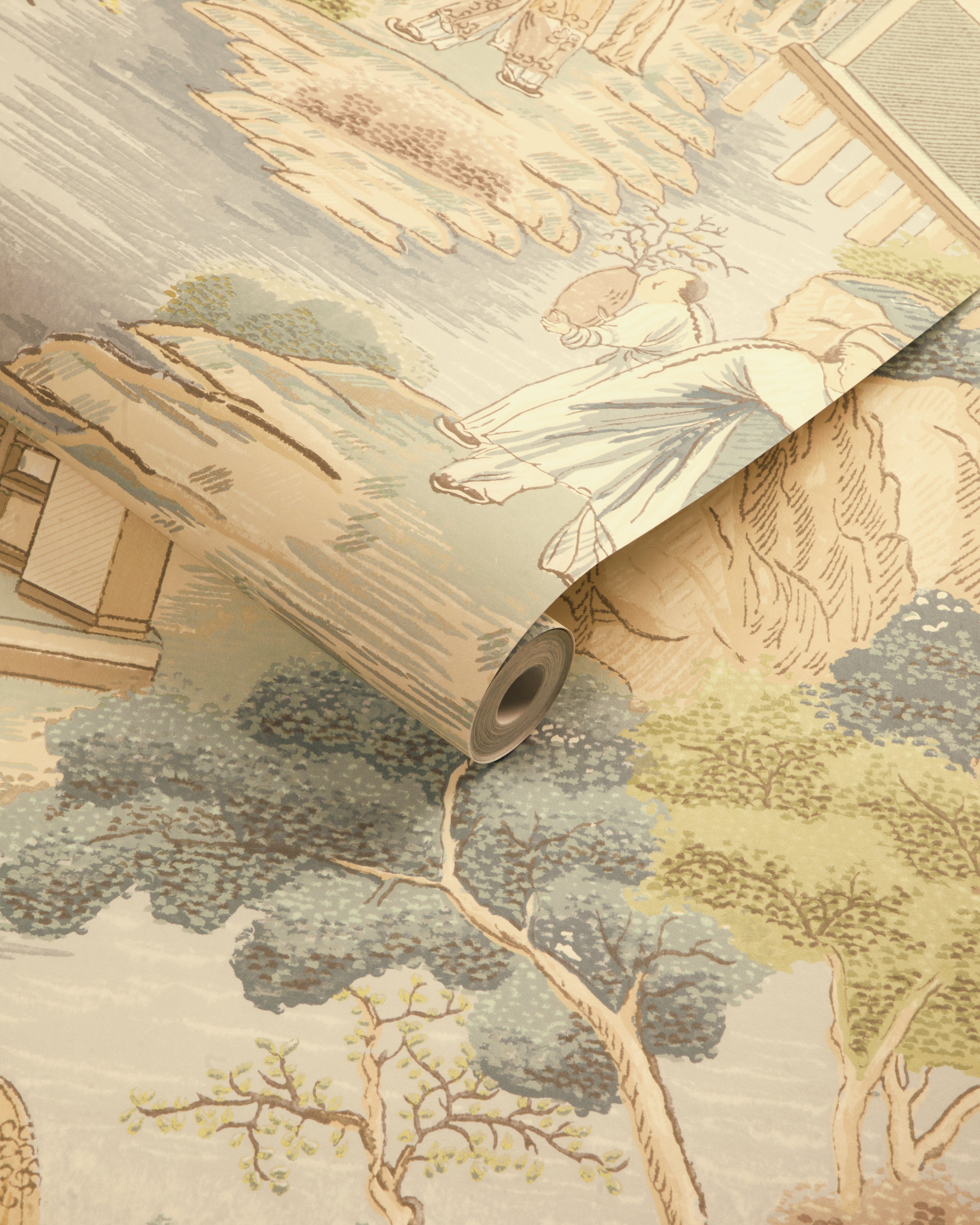 Tarim River Paper Wallpaper in aqua color - pattern number P2025102.355.0 - by Lee Jofa in the Kingsley collection