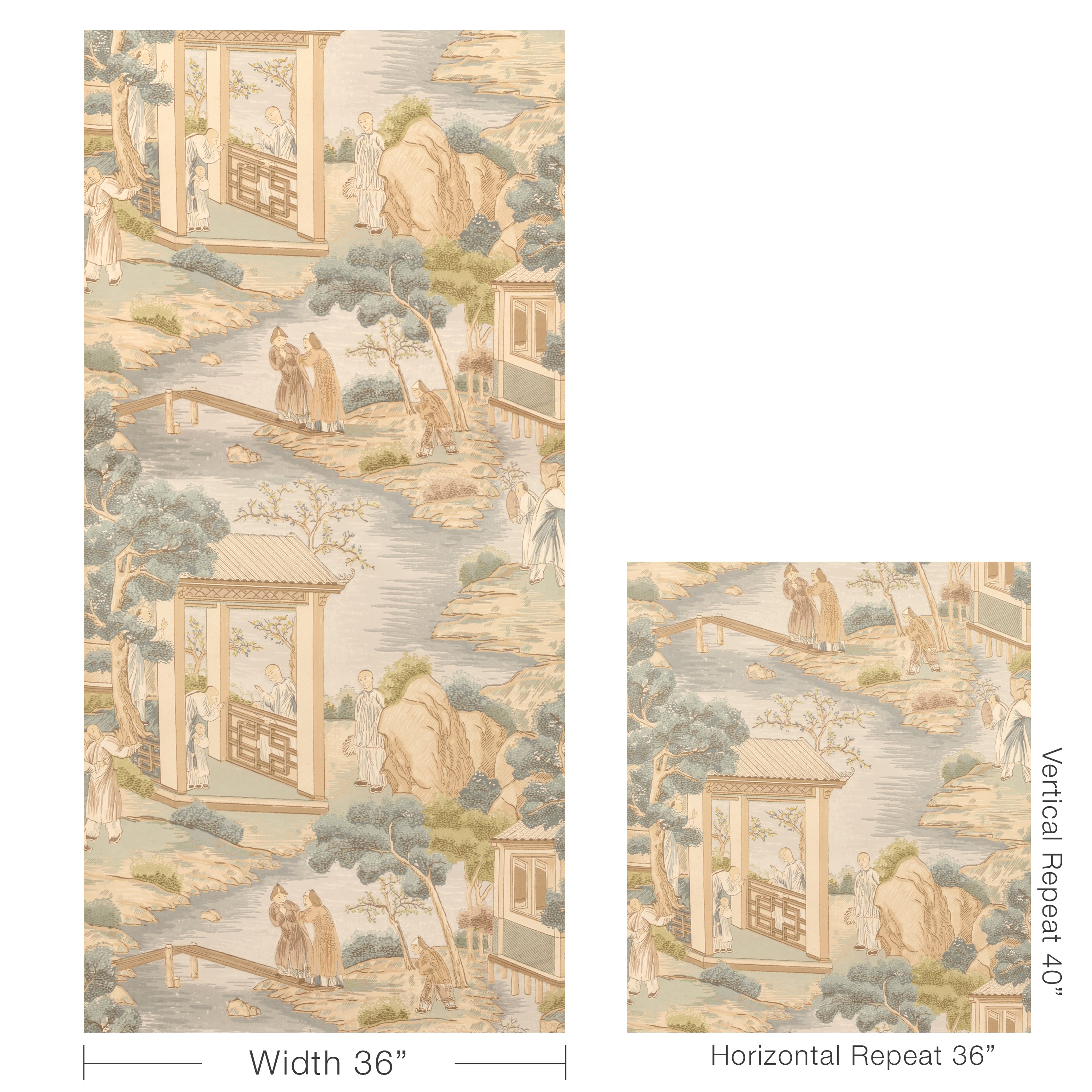Tarim River Paper Wallpaper in aqua color - pattern number P2025102.355.0 - by Lee Jofa in the Kingsley collection