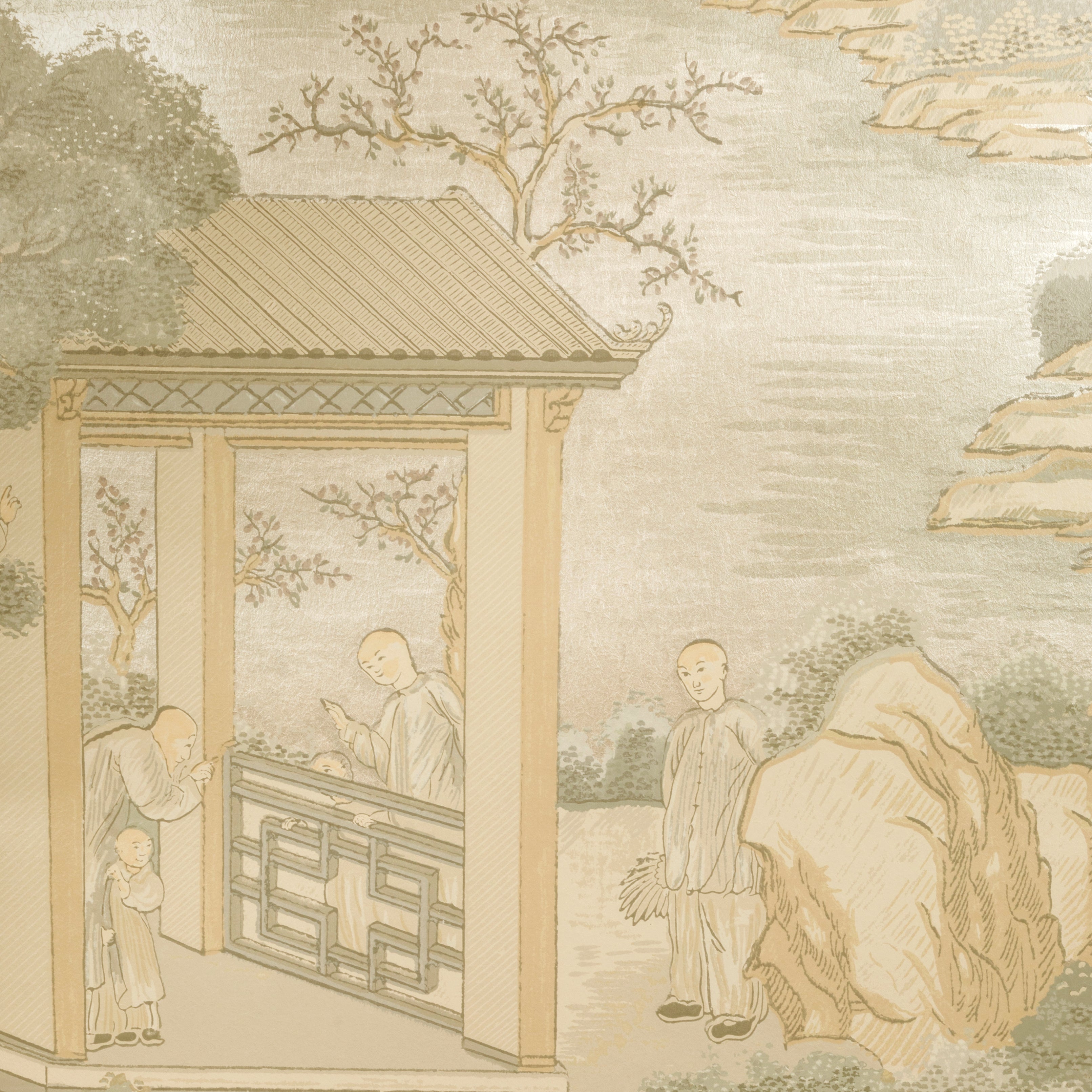 Tarim River Mica Wallpaper in silver color - pattern number P2025103.11.0 - by Lee Jofa in the Kingsley collection