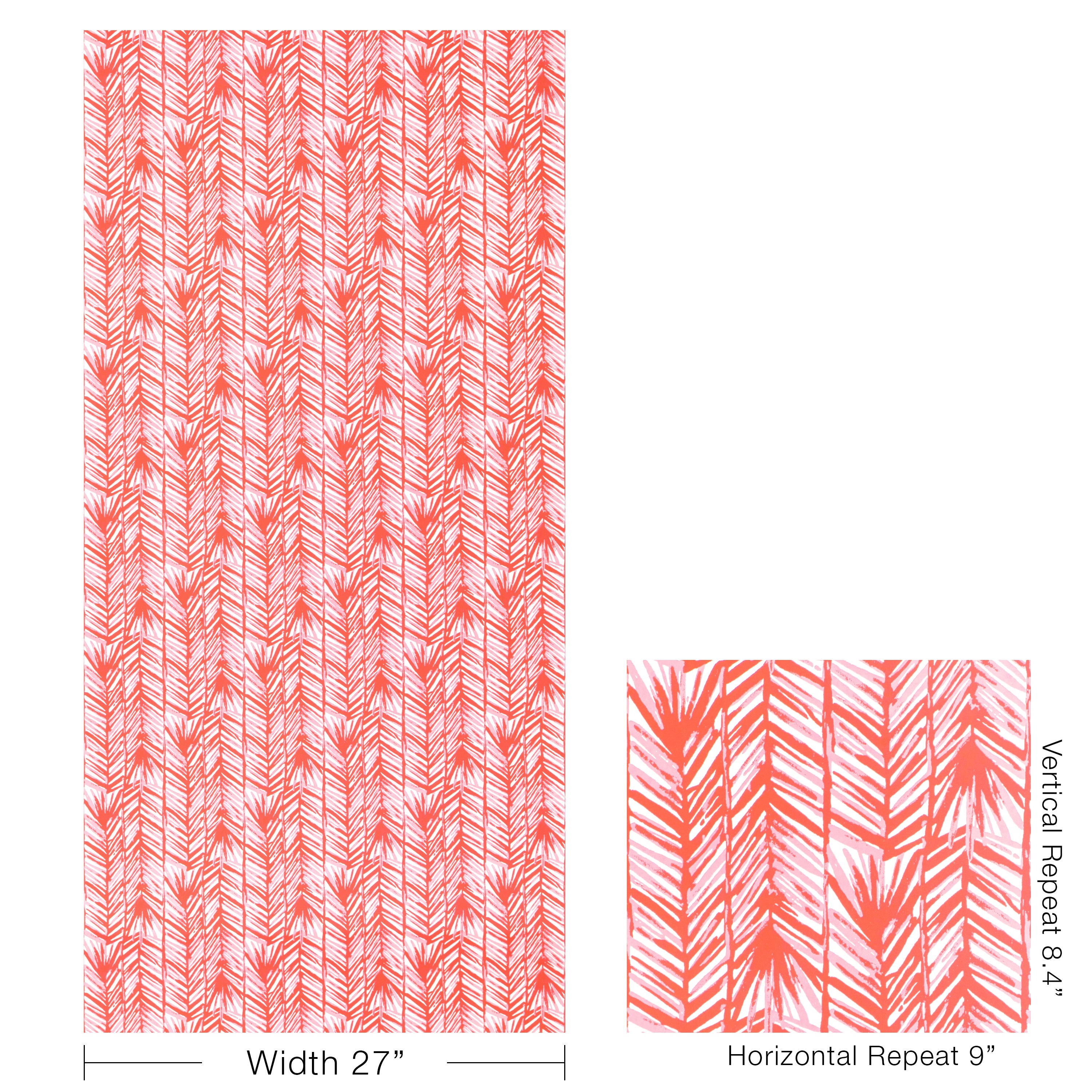 Costa Verde Wallpaper in coral color - pattern number P2025109.712.0 - by Lee Jofa in the Lilly Pulitzer III collection