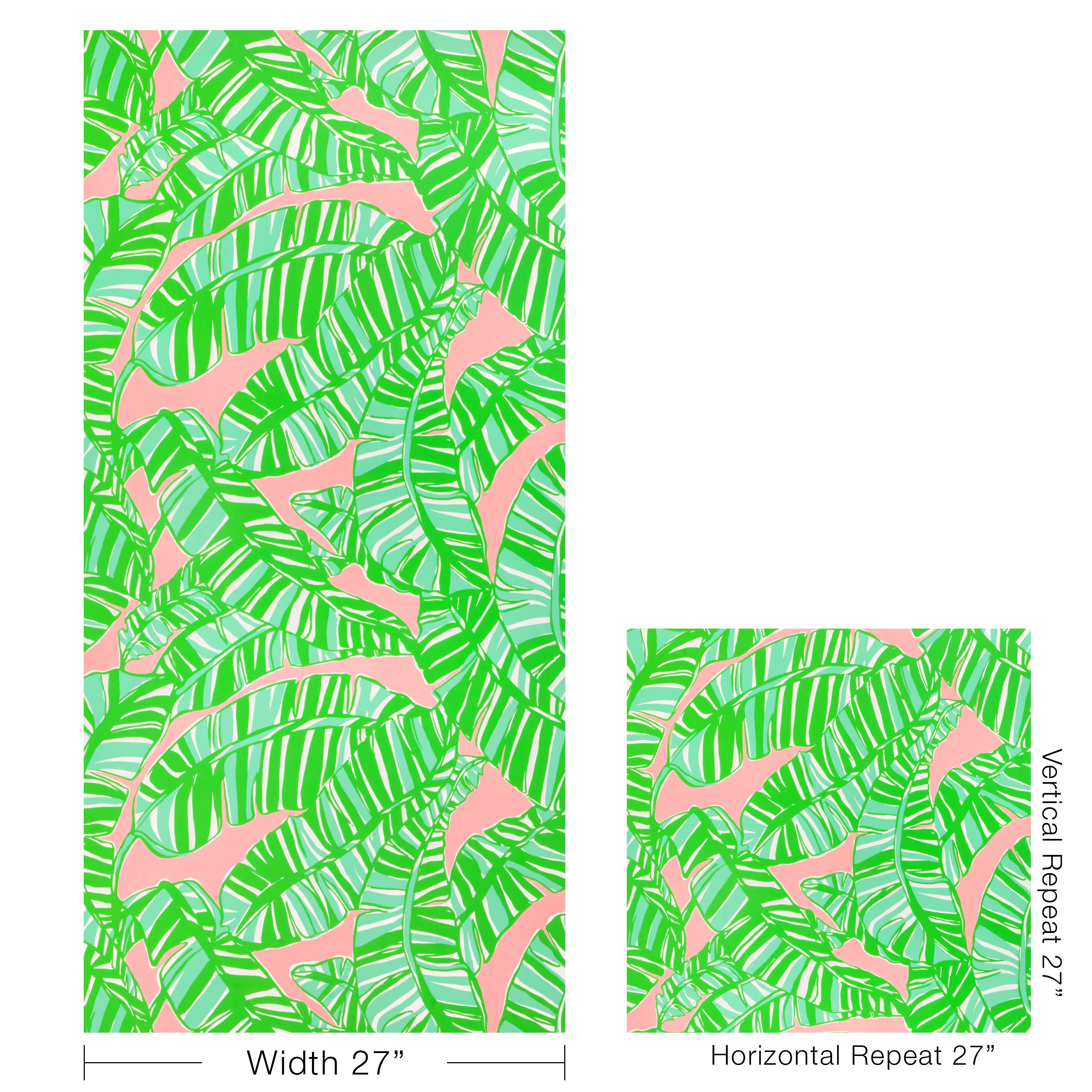 Go Bananas Wallpaper in pink/green color - pattern number P2025111.73.0 - by Lee Jofa in the Lilly Pulitzer III collection
