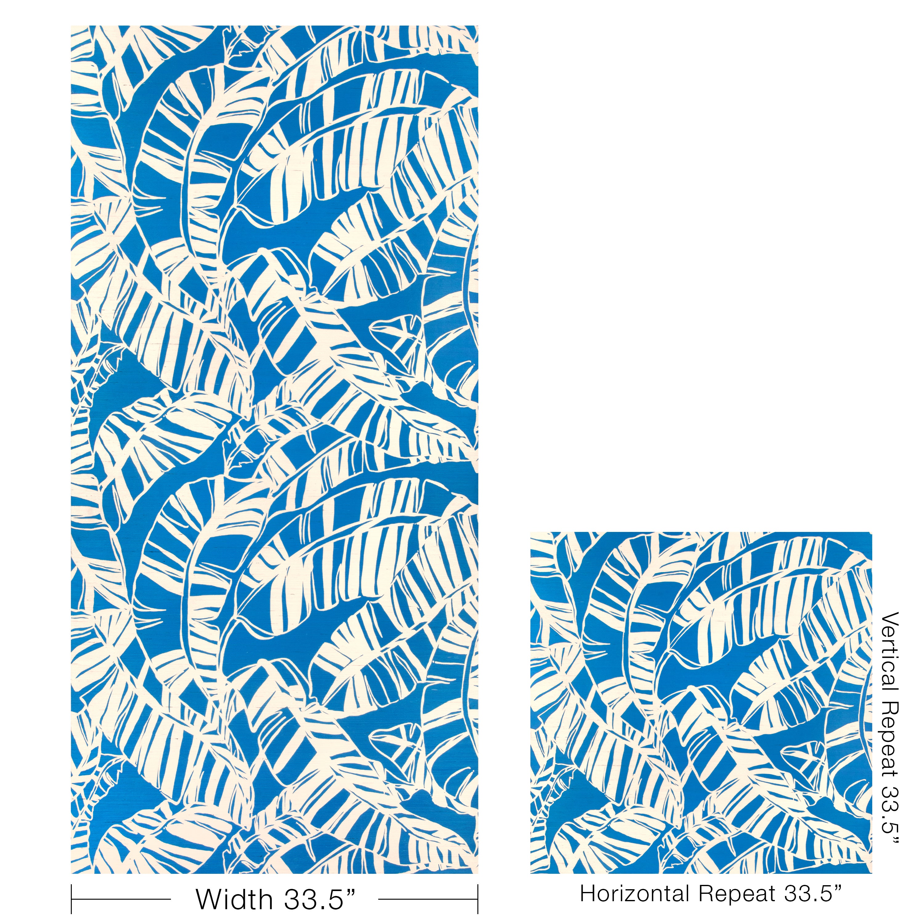 Just Bananas Wallpaper in lapis color - pattern number P2025112.51.0 - by Lee Jofa in the Lilly Pulitzer III collection