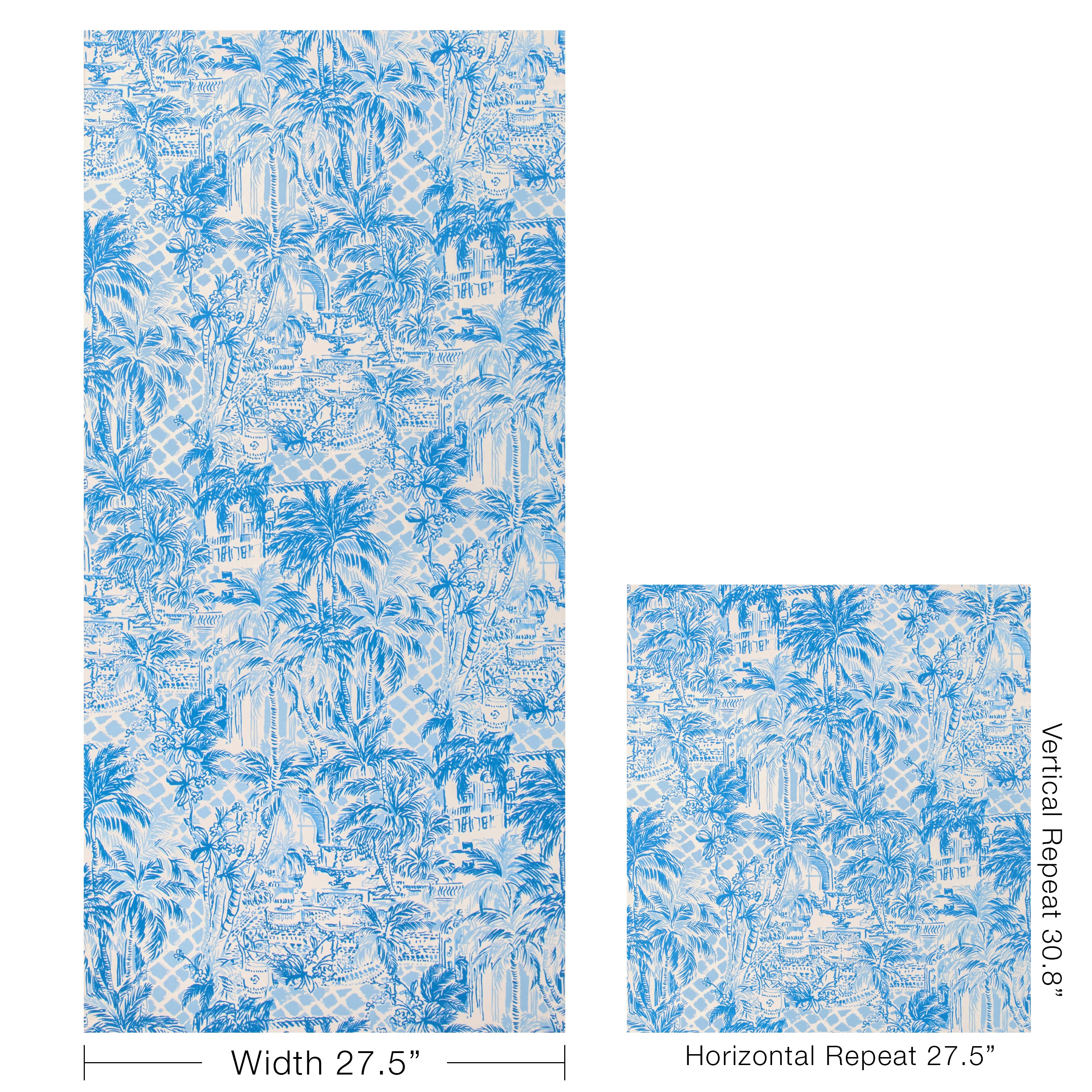 Palm Beach Wallpaper in blue/lapis color - pattern number P2025113.550.0 - by Lee Jofa in the Lilly Pulitzer III collection