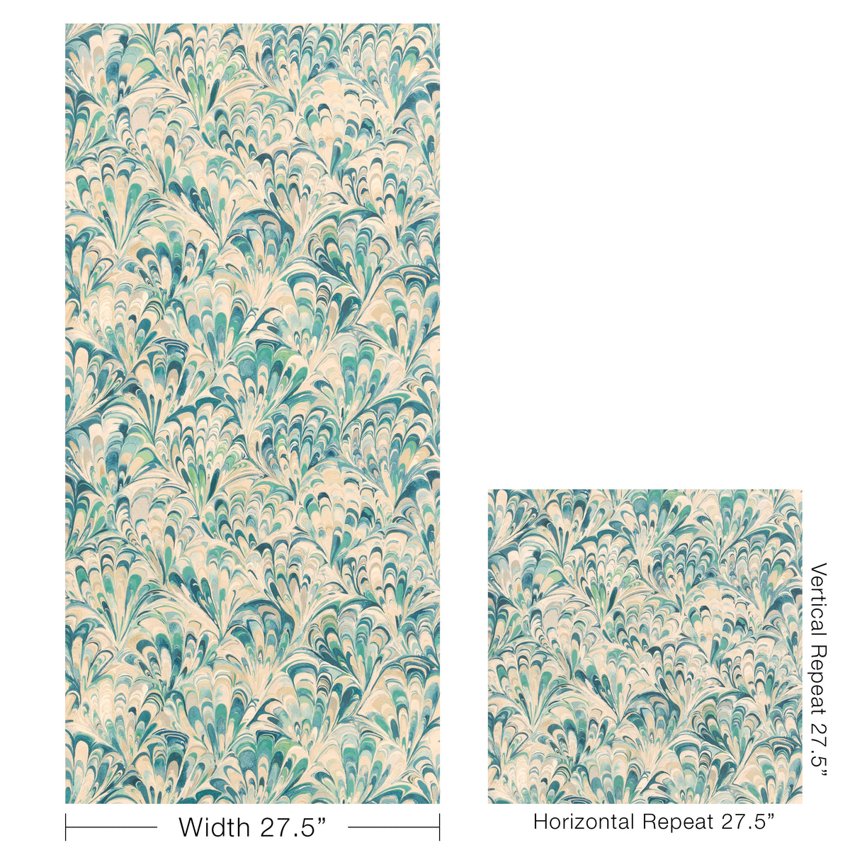 Ellis Wallpaper in Ocean color - pattern number P2025121.355.0 - by Lee Jofa in the Whitley Hall collection