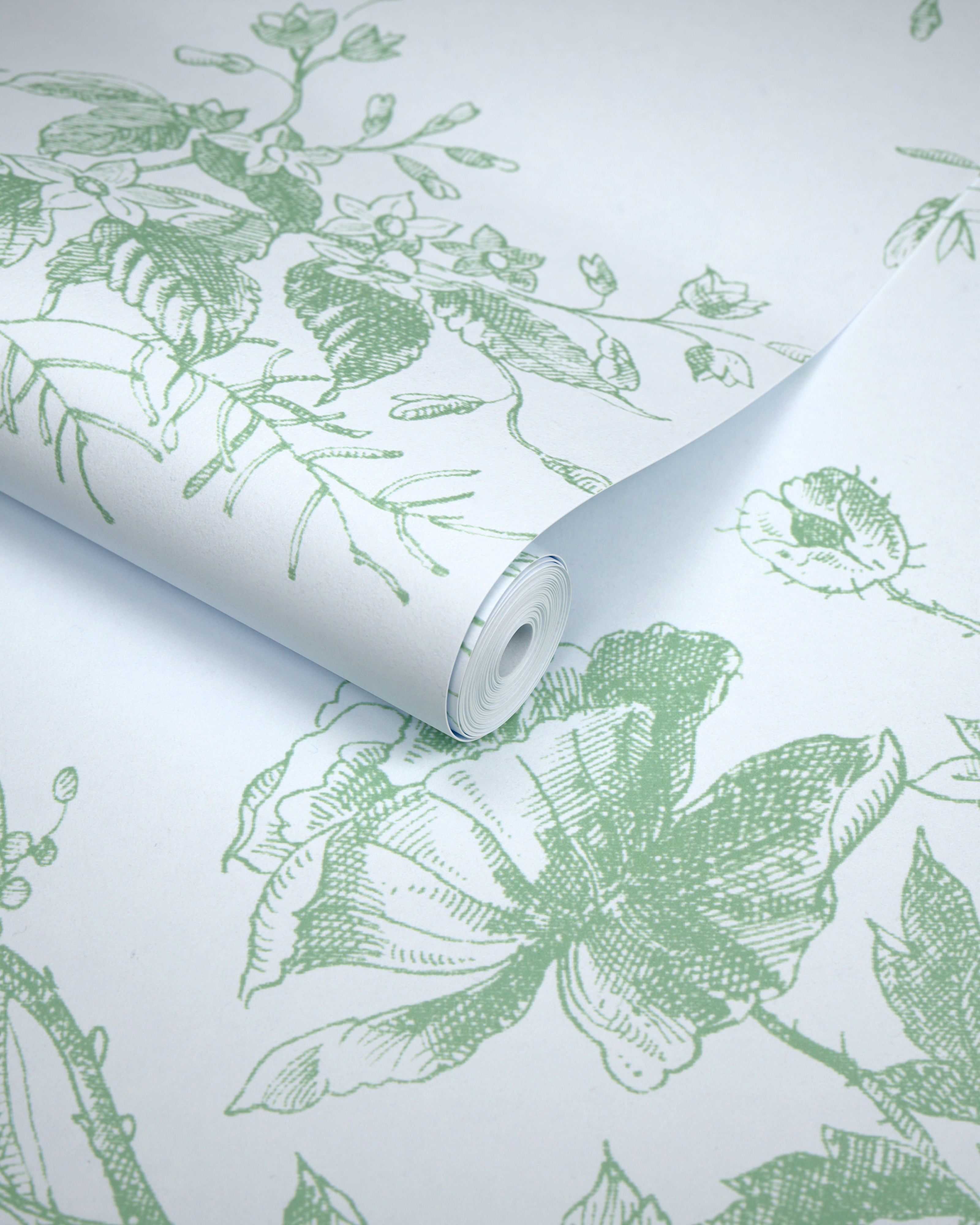 Chinese Peony Wallpaper in leaf color - pattern number P2026100.30.0 - by Lee Jofa Modern in the Hinton Hill collection
