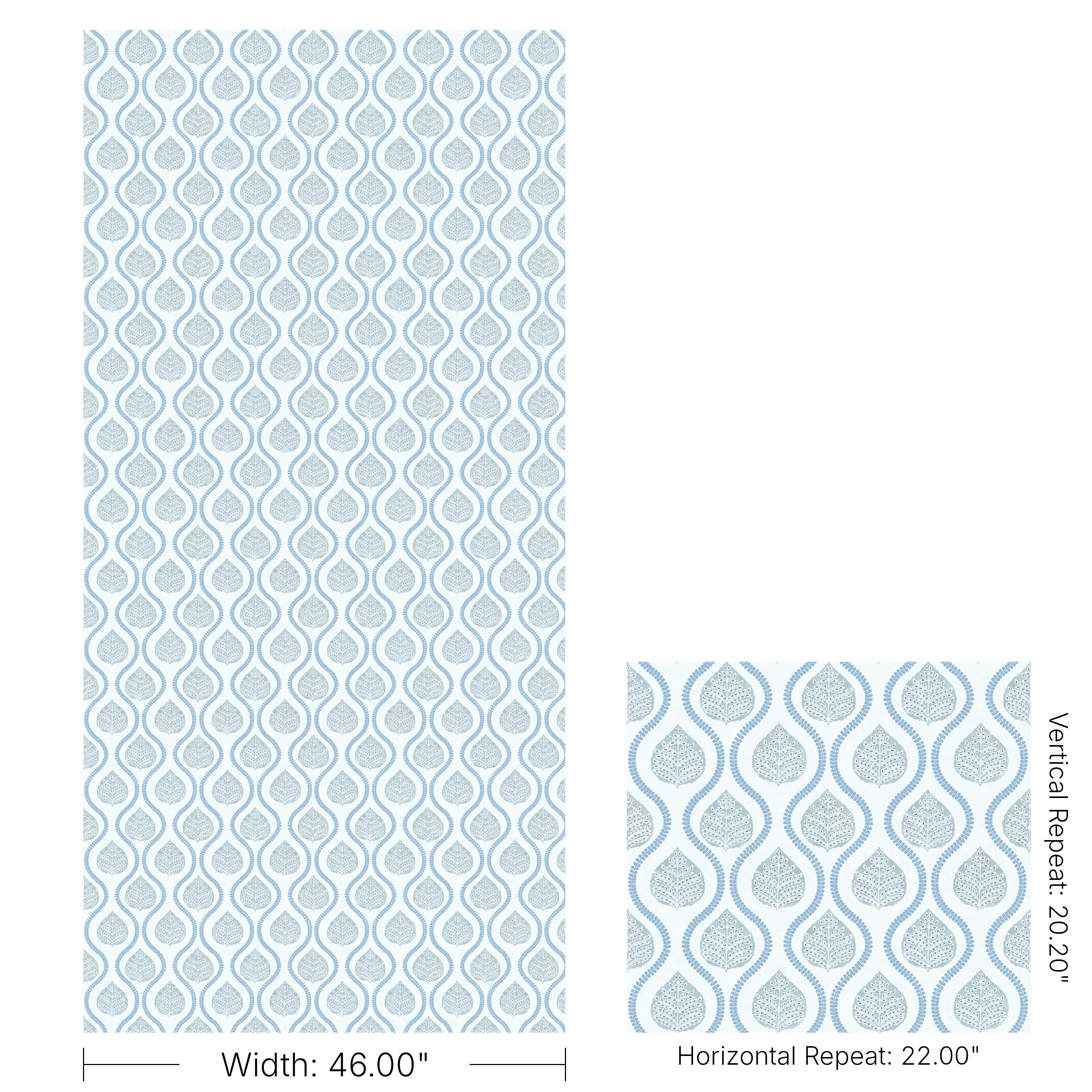 Elsie Paper Wallpaper in teal color - pattern number P2026102A.1313.0 - by Lee Jofa Modern in the Hinton Hill collection