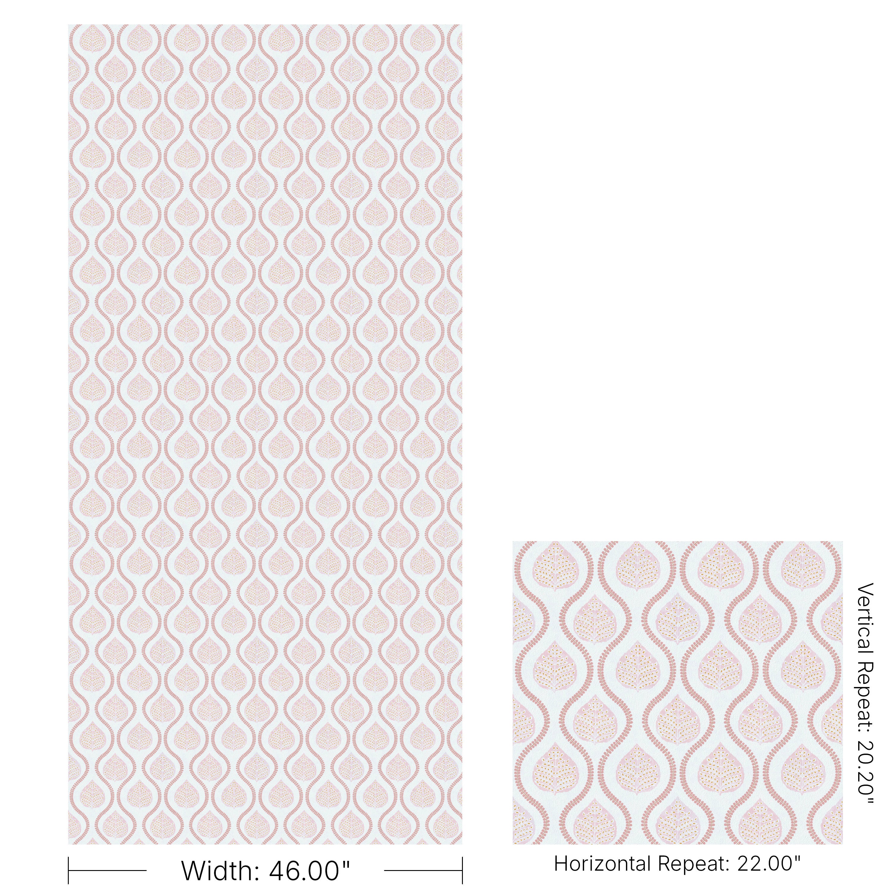 Elsie Paper Wallpaper in pink color - pattern number P2026102A.716.0 - by Lee Jofa Modern in the Hinton Hill collection