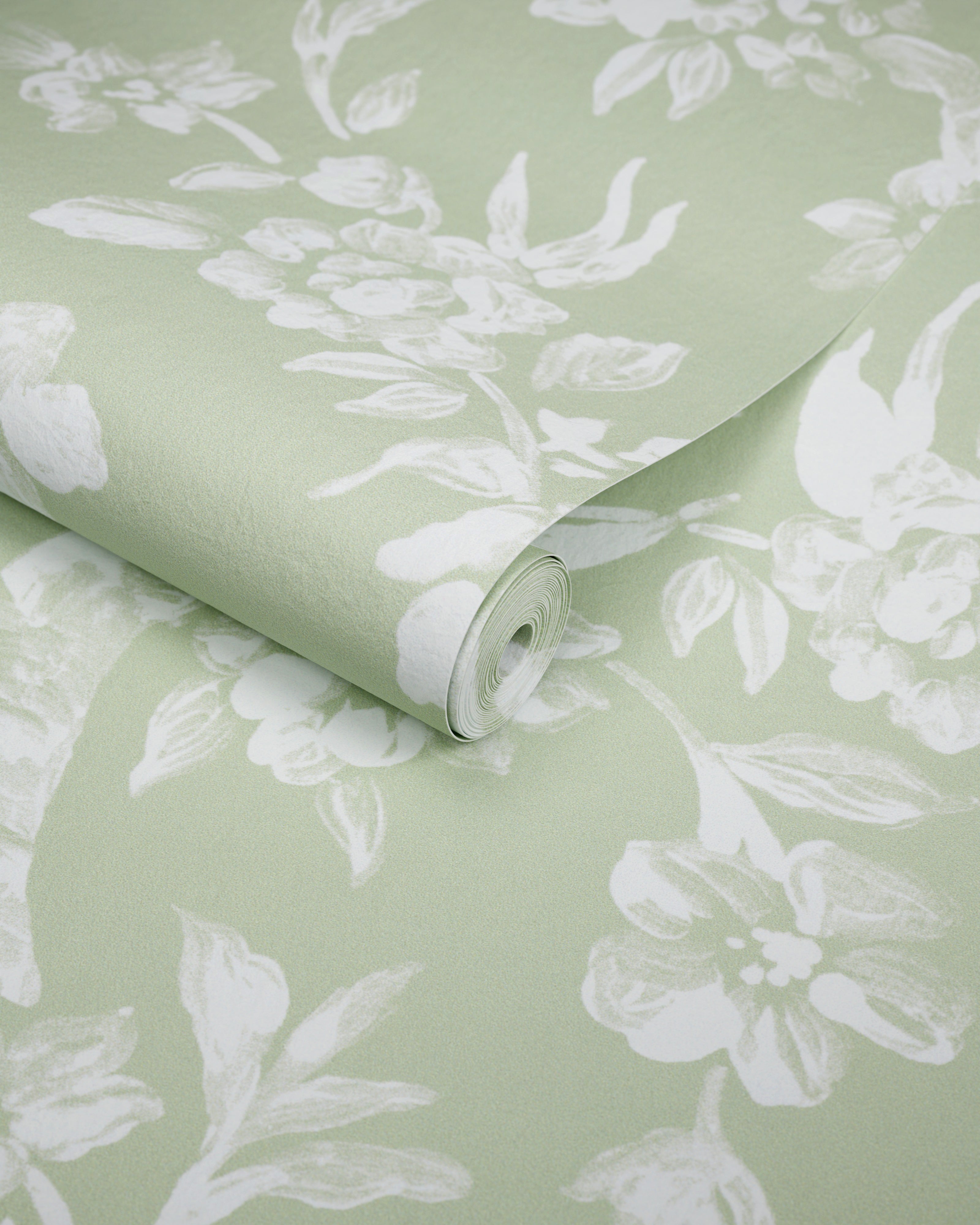 Camellia Toile Wallpaper in pear color - pattern number P2026103.130.0 - by Lee Jofa in the Gracie Gardens collection