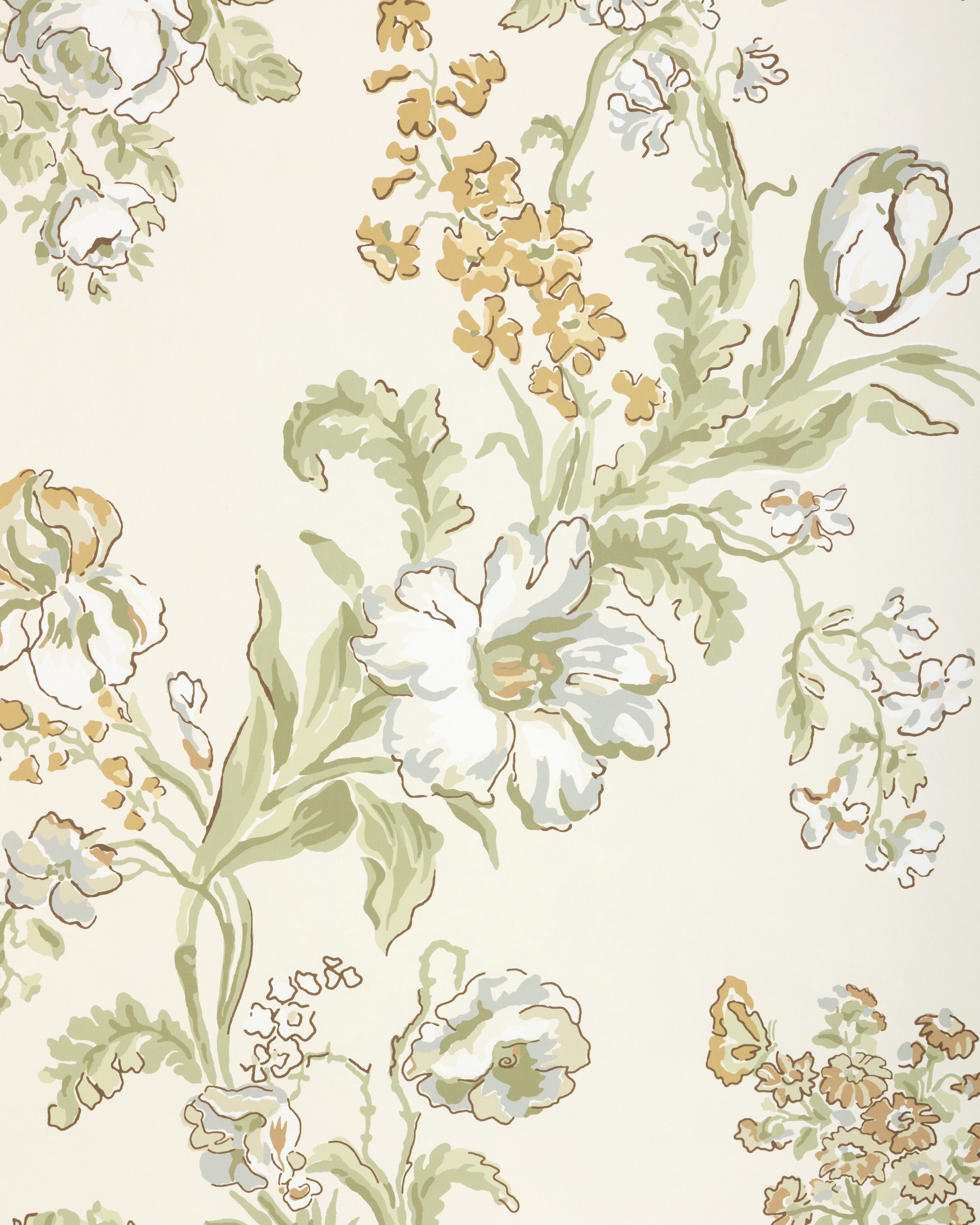 Maintenon Wallpaper in spice color - pattern number P8025106.1611.0 - by Kravet in the Jardin De Maclot collection