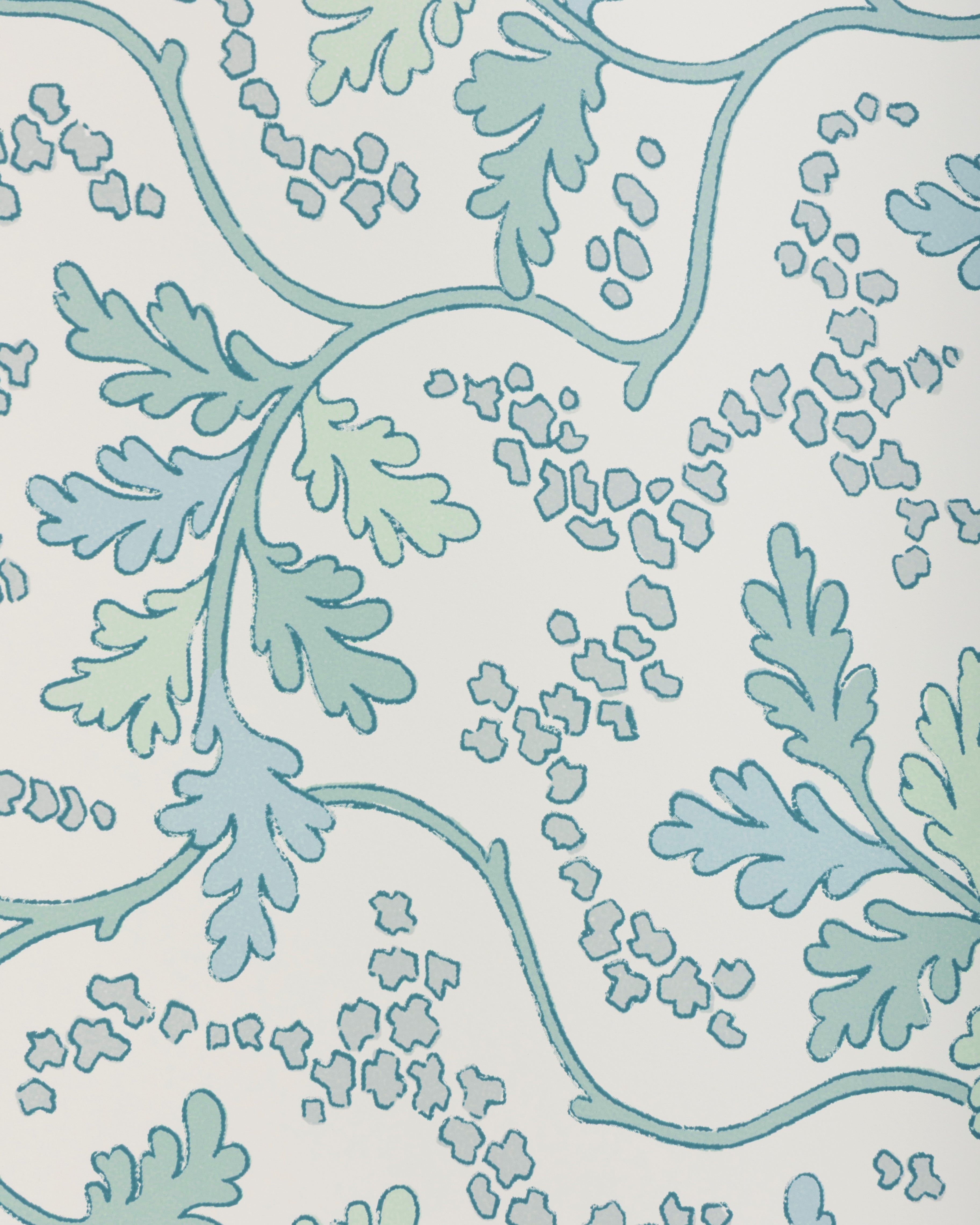 Aureille Wallpaper in aqua color - pattern number P8025109.13.0 - by Kravet in the Jardin De Maclot collection