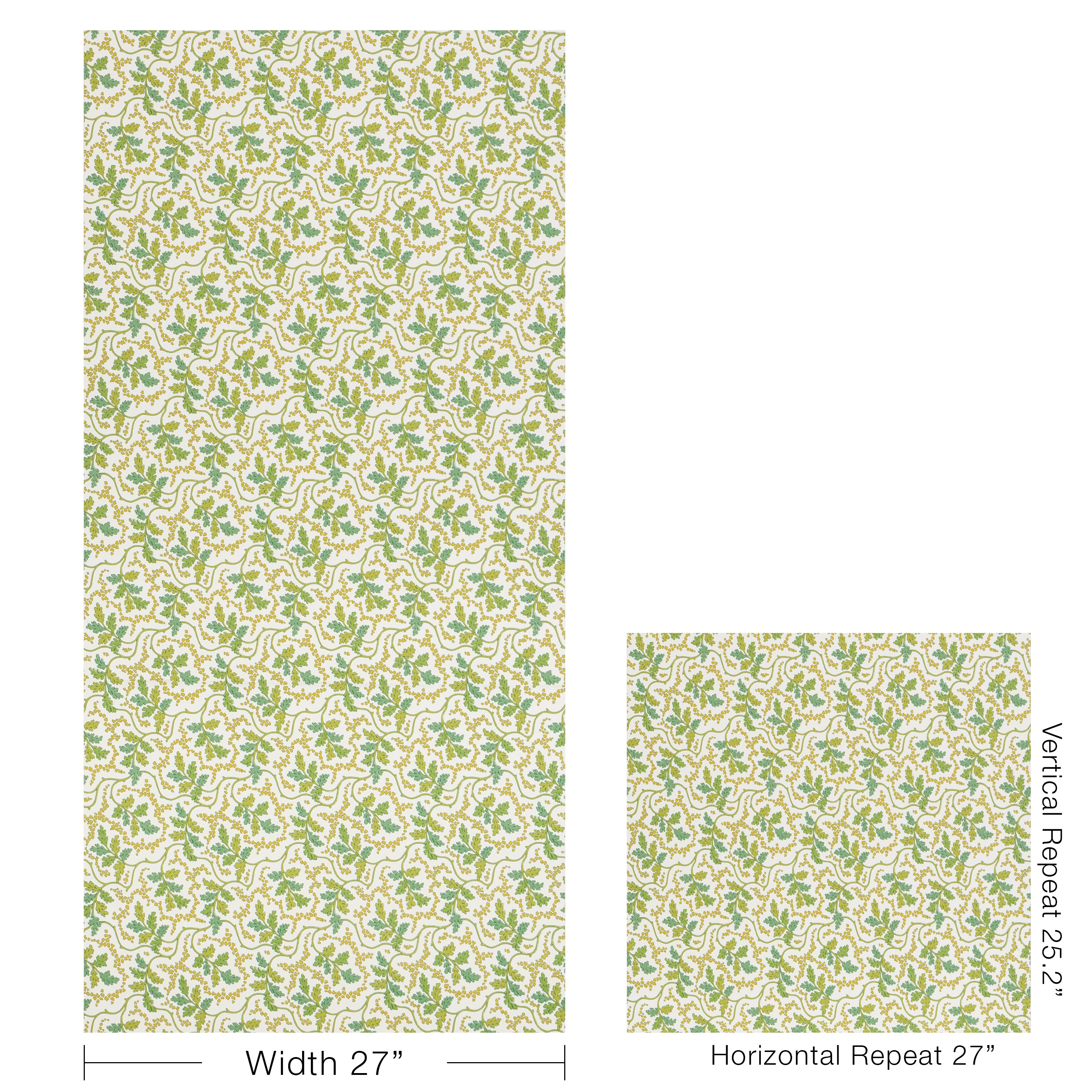 Aureille Wallpaper in leaf color - pattern number P8025109.33.0 - by Brunschwig and Fils in the Jardin De Maclot collection