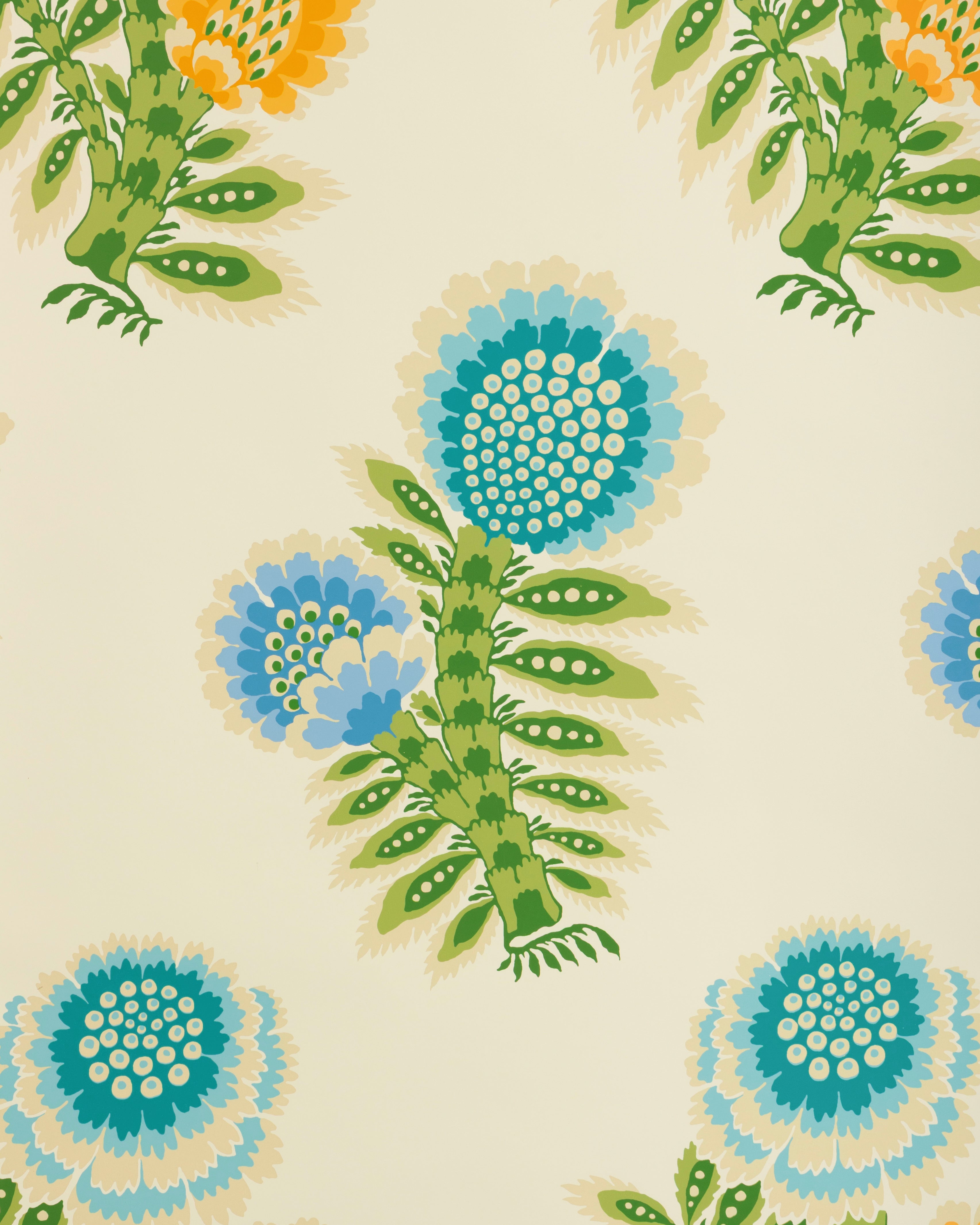 Kumaly Wallpaper in blue color - pattern number P8025111.353.0 - by Kravet in the Jardin De Maclot collection
