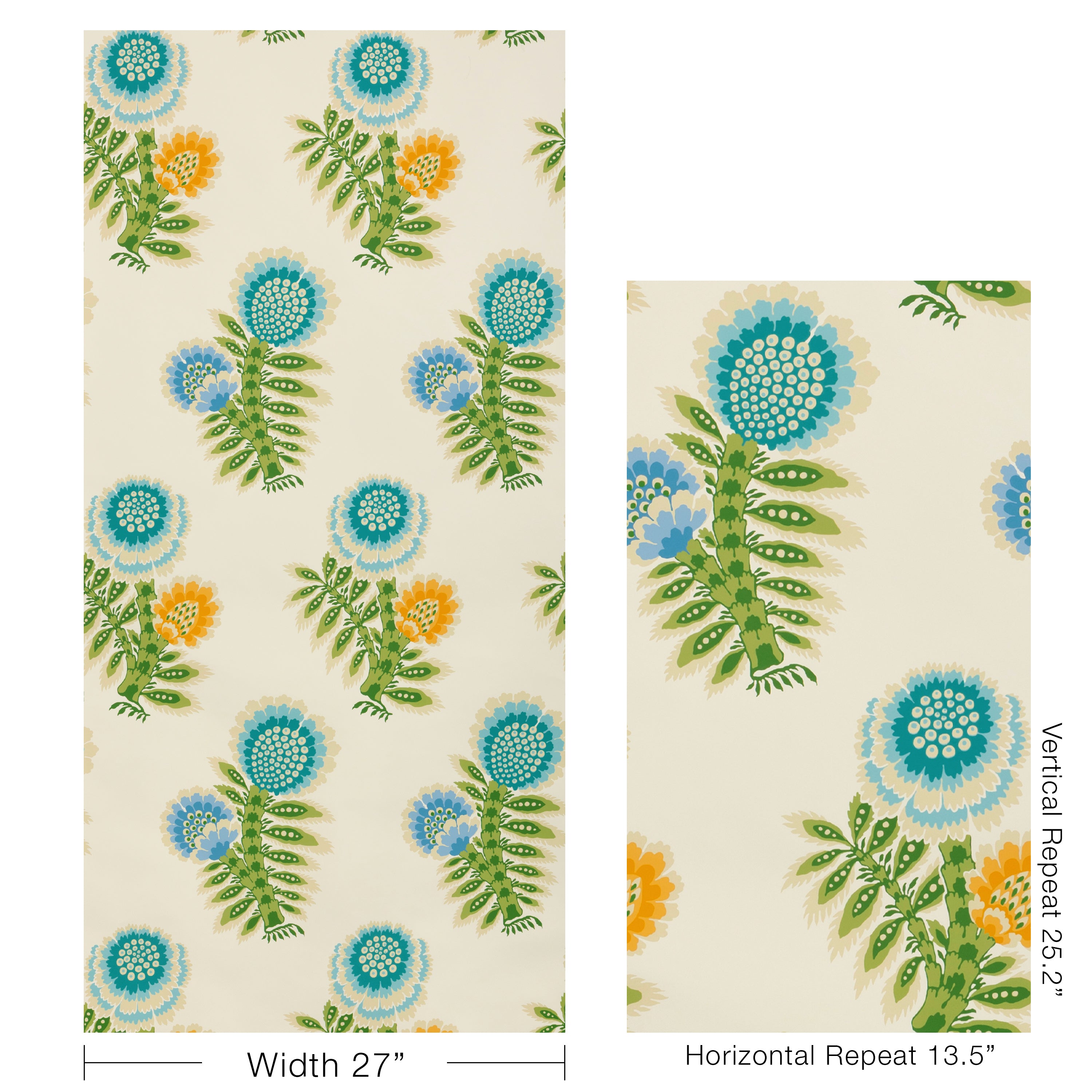 Kumaly Wallpaper in blue color - pattern number P8025111.353.0 - by Kravet in the Jardin De Maclot collection