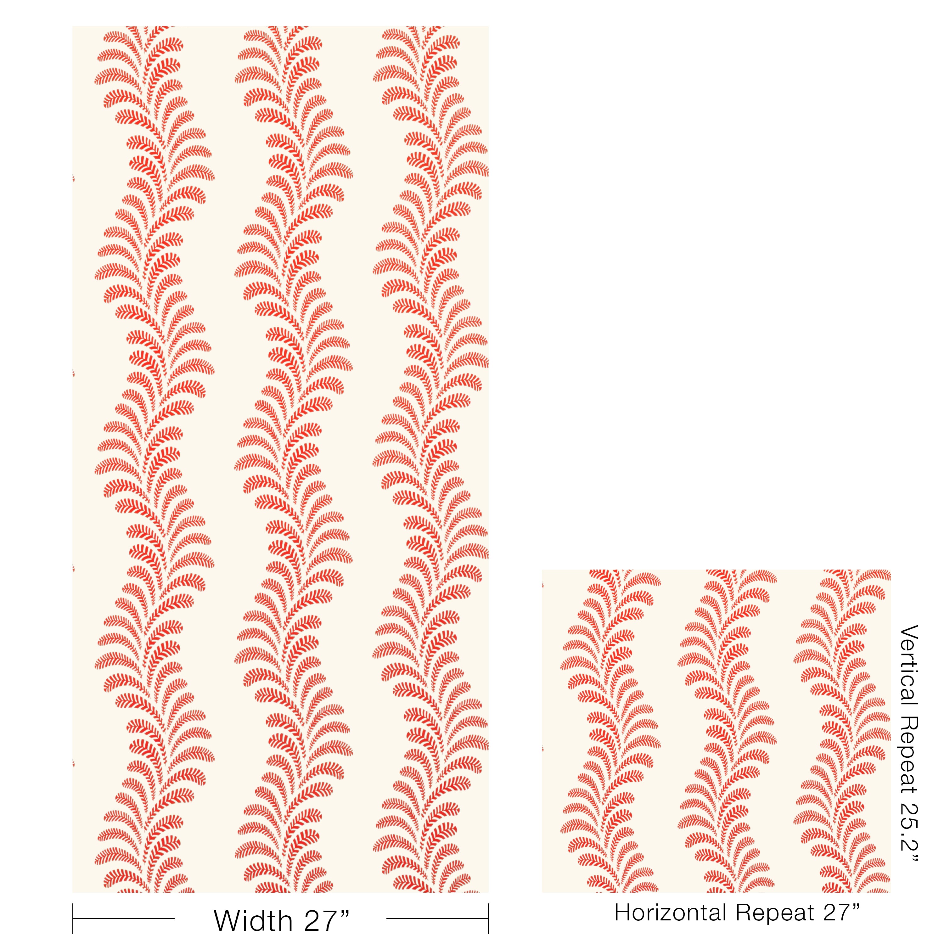 Vezere Wallpaper in red color - pattern number P8025112.19.0 - by Kravet in the Jardin De Maclot collection
