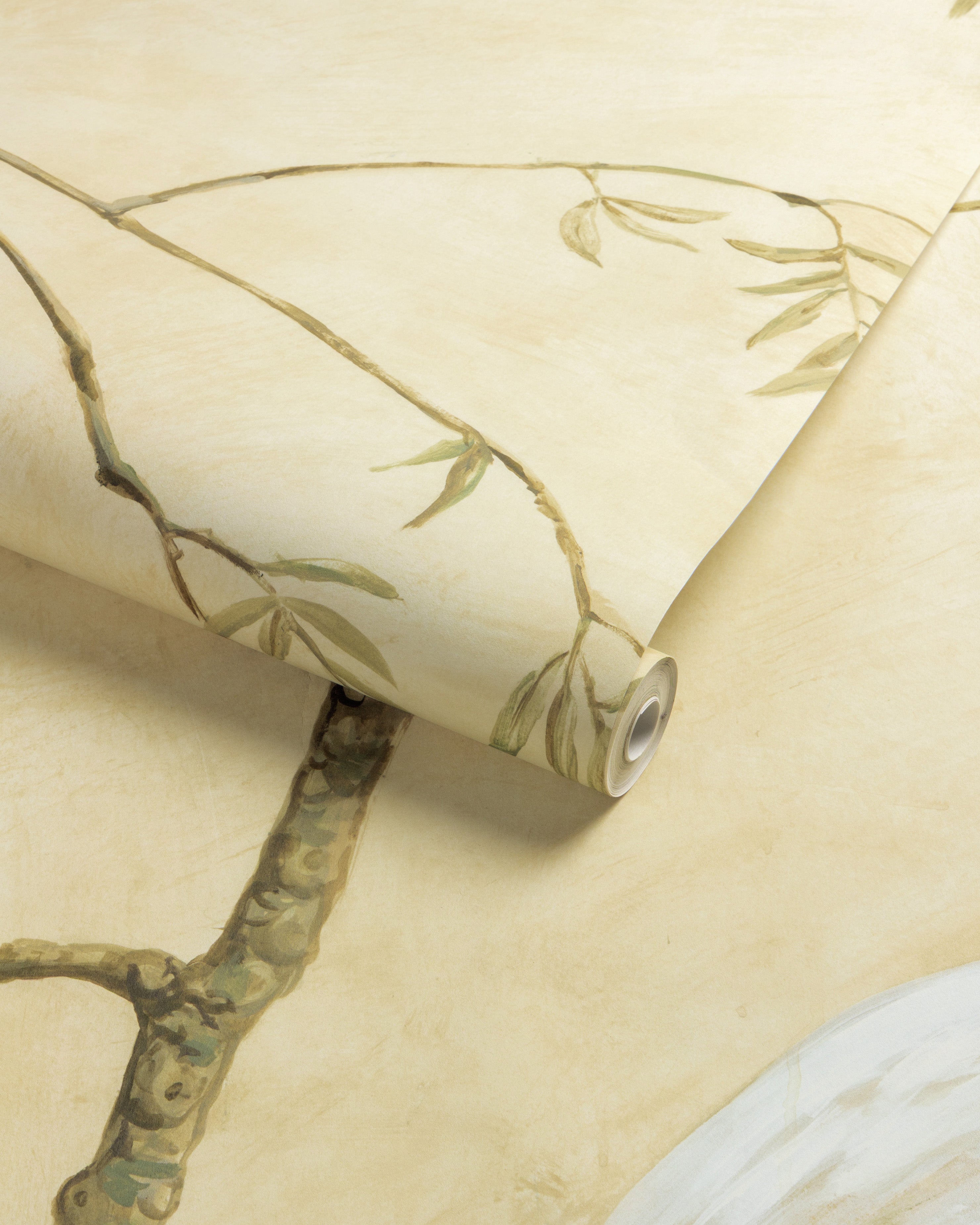 Egret Marsh 3 Panel Mural in sand color - pattern number P8026102.1116.0 - by Brunschwig and Fils in the Les Paysages Murals collection