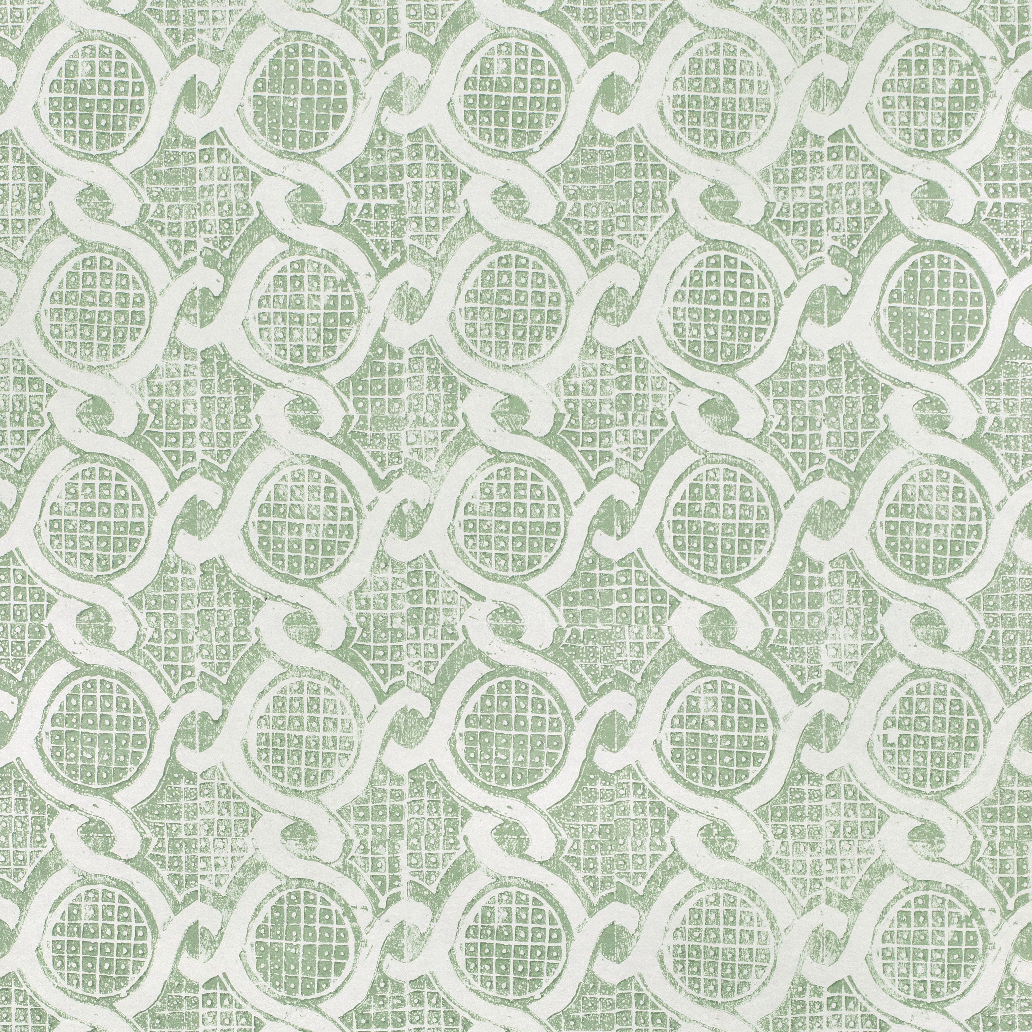 Chain Wallpaper in Green color - pattern number PBFC-3533.31.0 - by Lee Jofa in the Blithfield Leighton collection