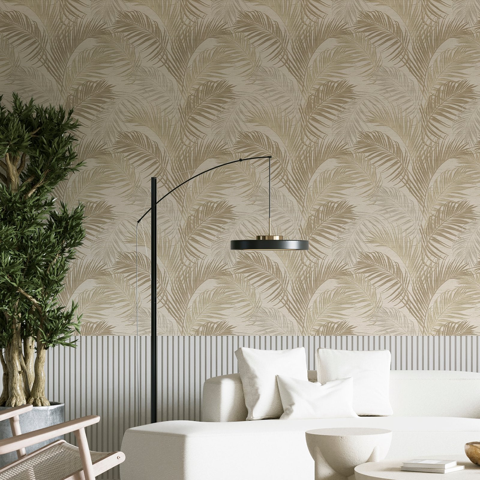 Tree Leaf wallpaper in bronze brown color - pattern number PS33314 - by Galerie in the Synergy collection