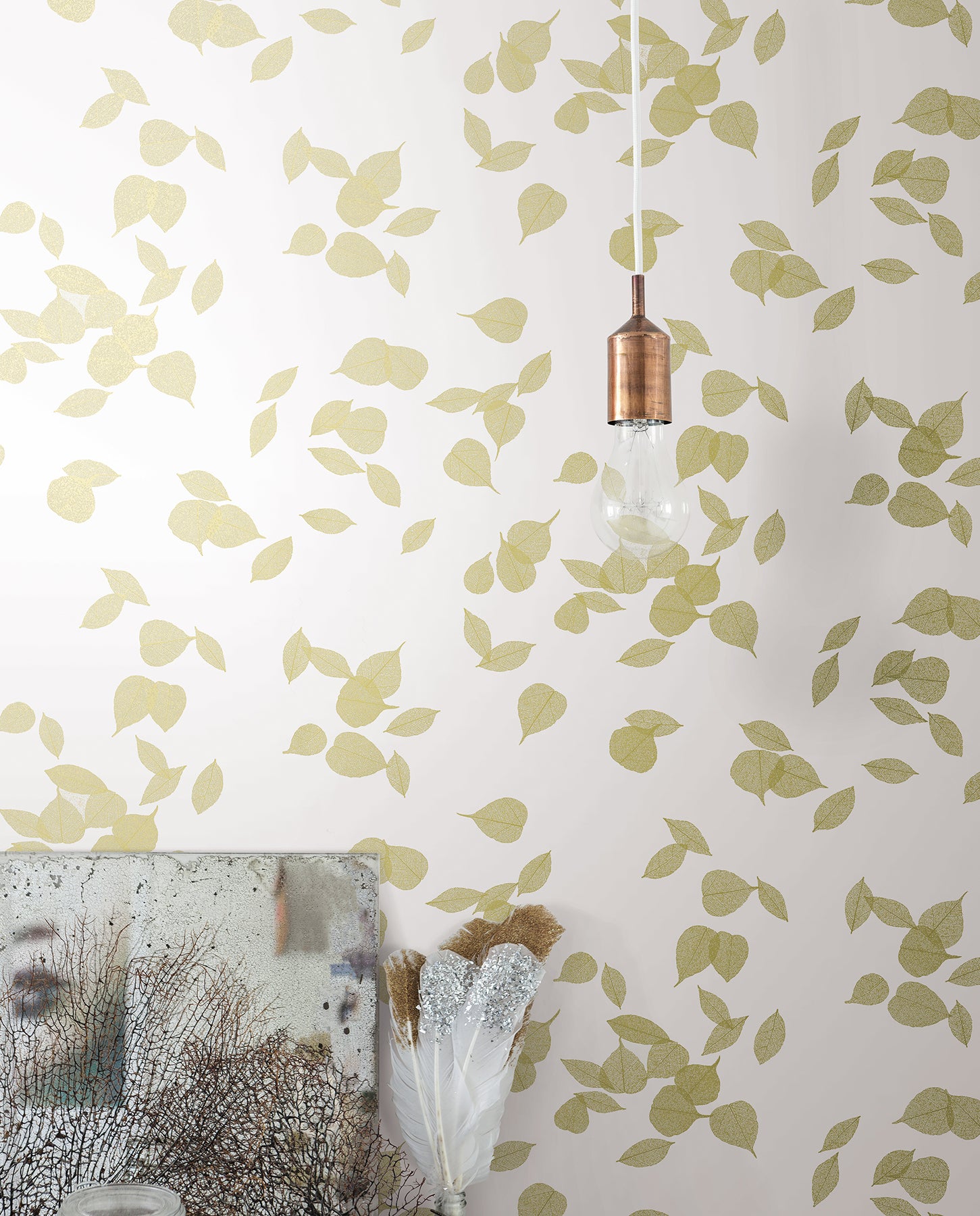 Inner Peace Peel and Stick wallpaper in champagne metallic color - pattern number PSW1563RL - by York in the Aviva Stanoff Peel and Stick Wallpaper collection