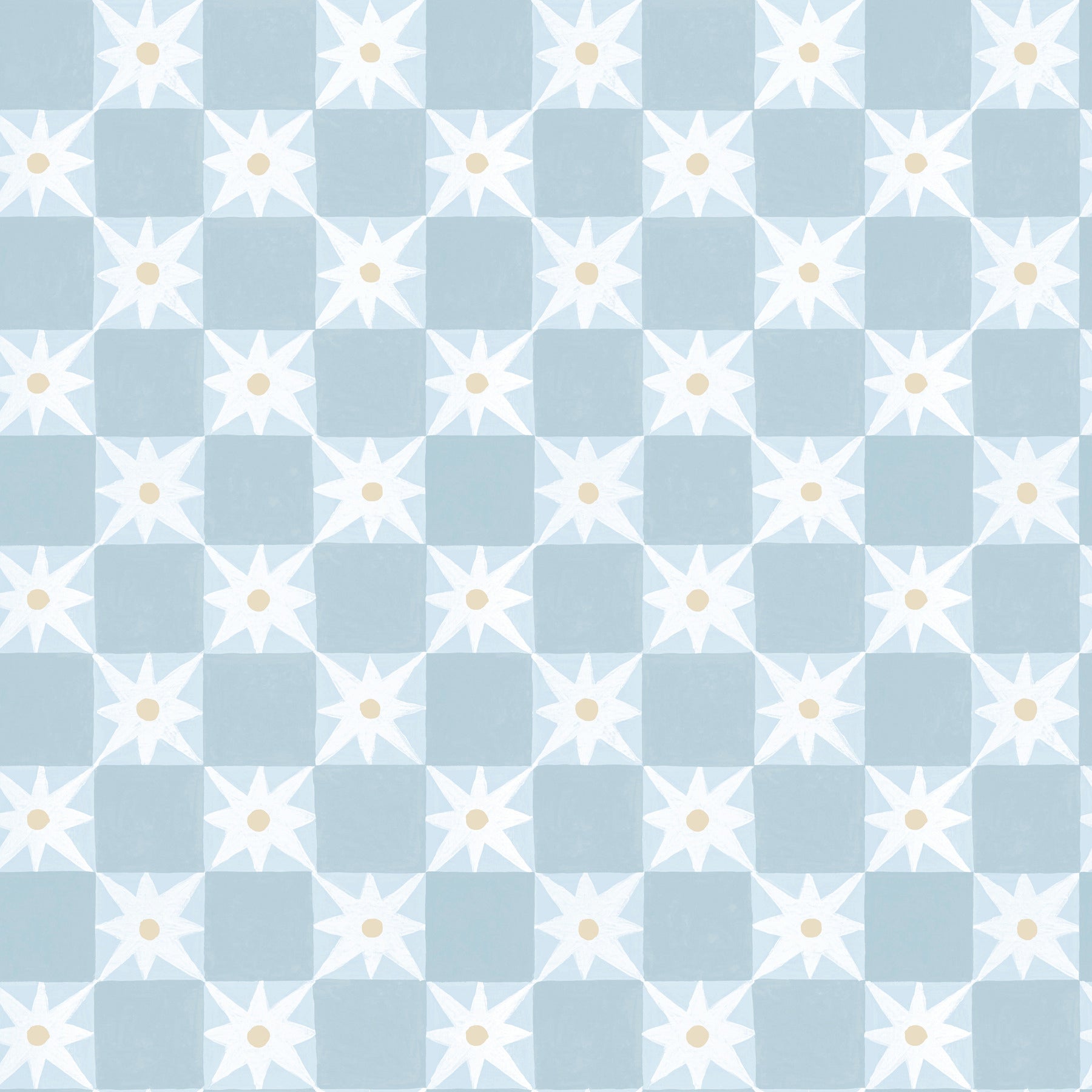 Stardust Checkerboard Peel and Stick wallpaper in blue color - pattern number PSW1588RL - by York in the Mirth Studio Peel and Stick Wallpaper collection