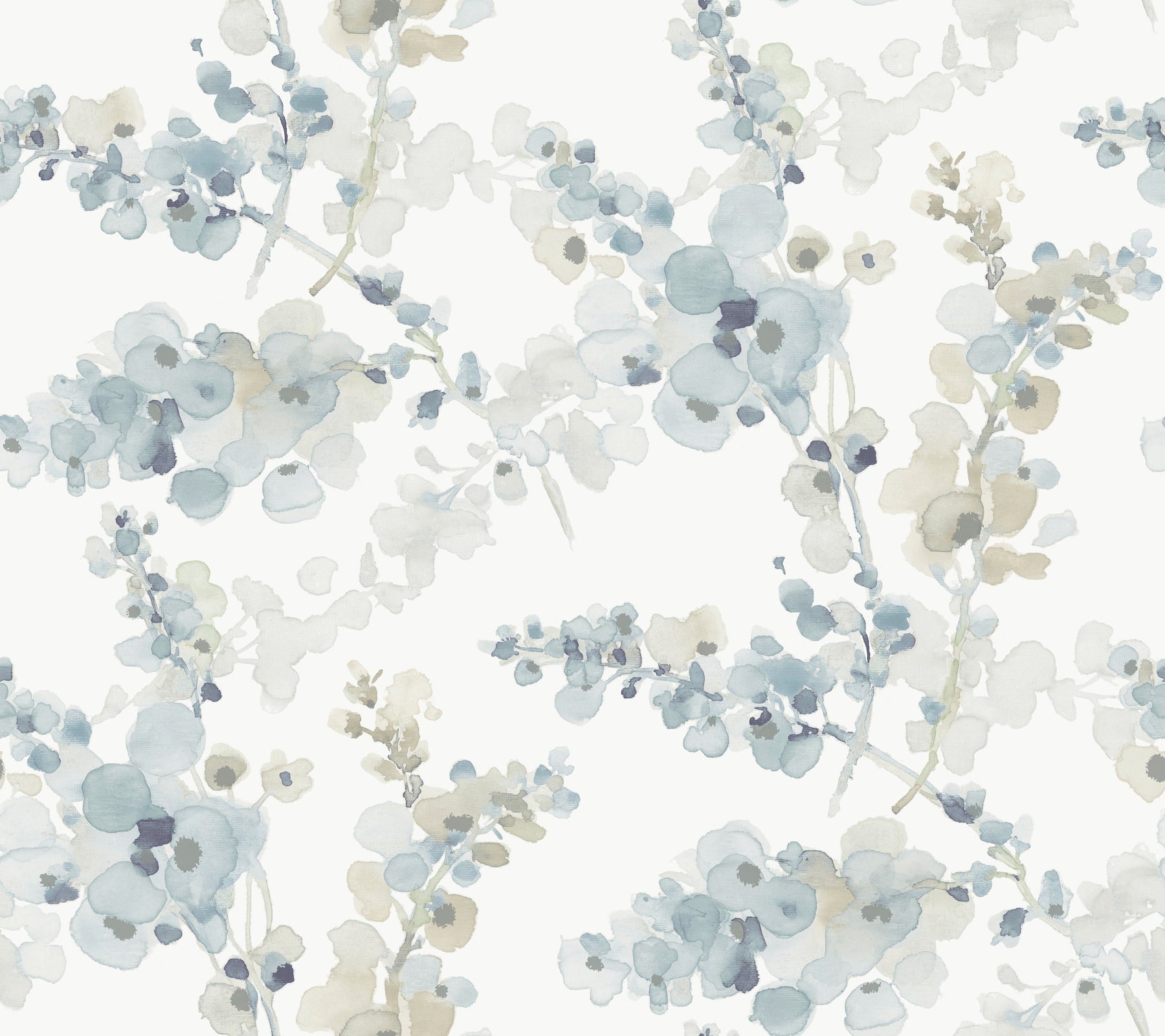Blossom Fling Peel and Stick wallpaper in blue color - pattern number PSW1602RL - by Candice Olson in the Simply Candice 2 Peel and Stick Wallpaper collection