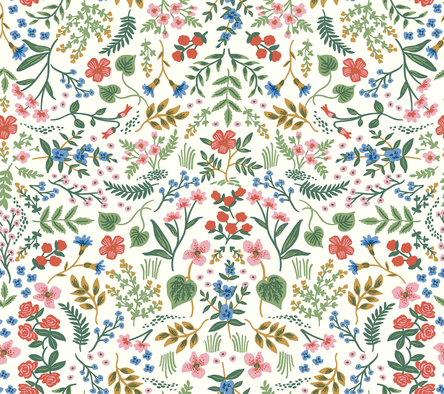Wildwood Peel and Stick wallpaper in rose metallic color - pattern number PSW1624RL - by Rifle Paper Co in the Rifle Paper Co Fourth Edition Peel and Stick Wallpaper collection