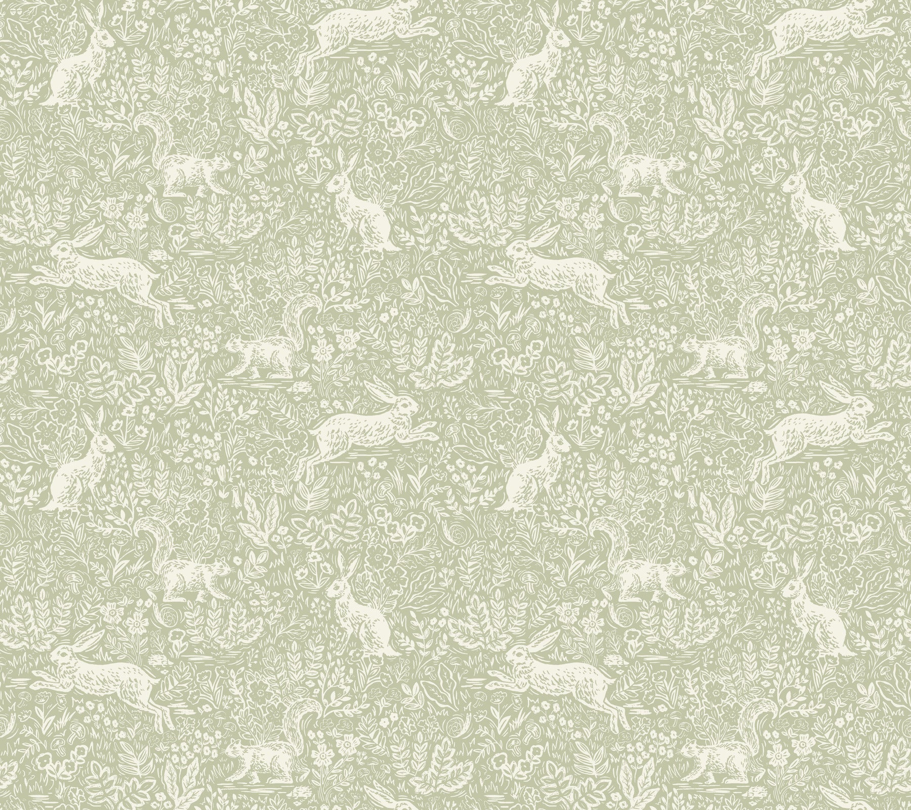 Fable Peel and Stick wallpaper in mint color - pattern number PSW1628RL - by Rifle Paper Co in the Rifle Paper Co Fourth Edition Peel and Stick Wallpaper collection