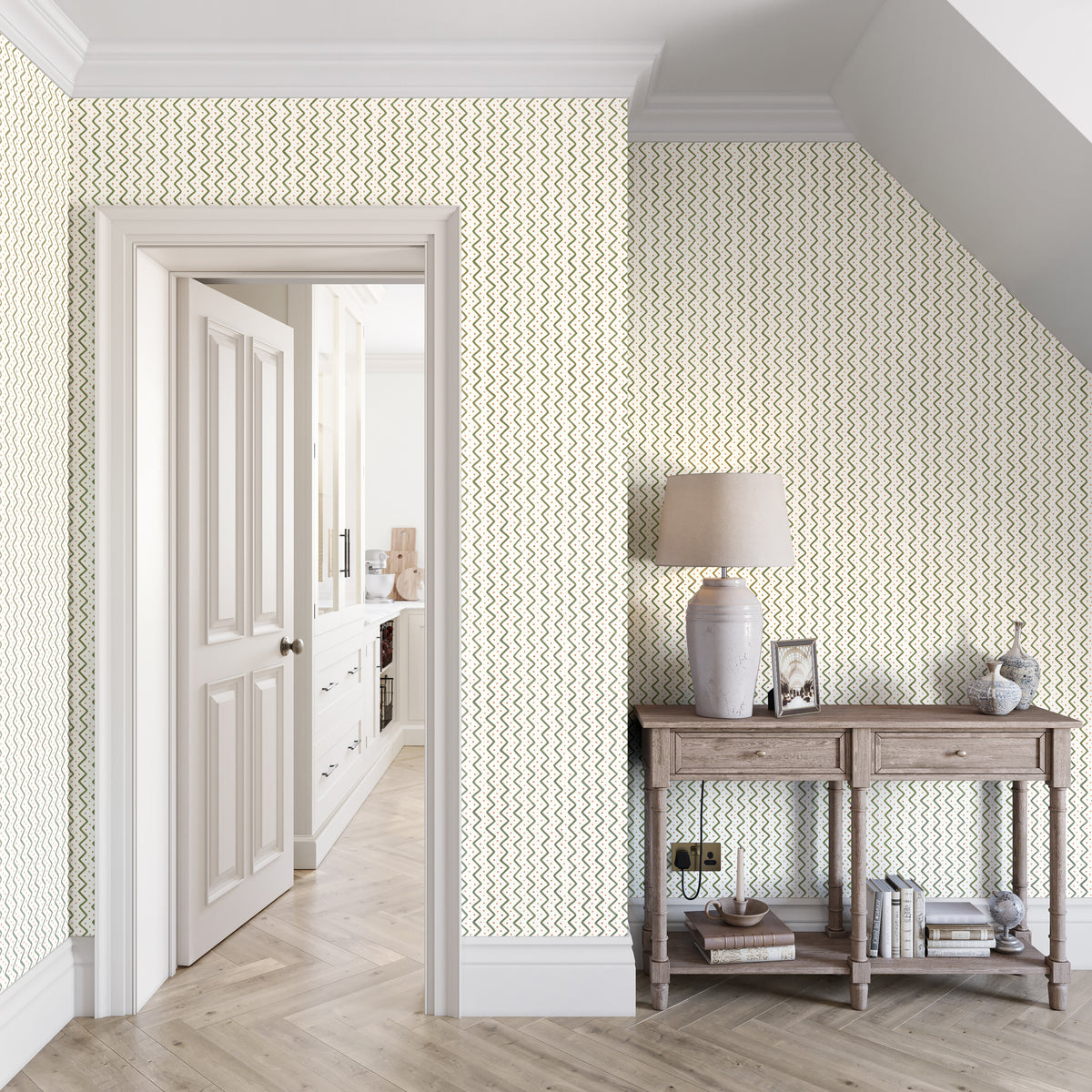 Azmi Wallpaper in Olive color - pattern number PWC100003.30.0 - by The Pure Edit in the Sustainable Wallcovering collection