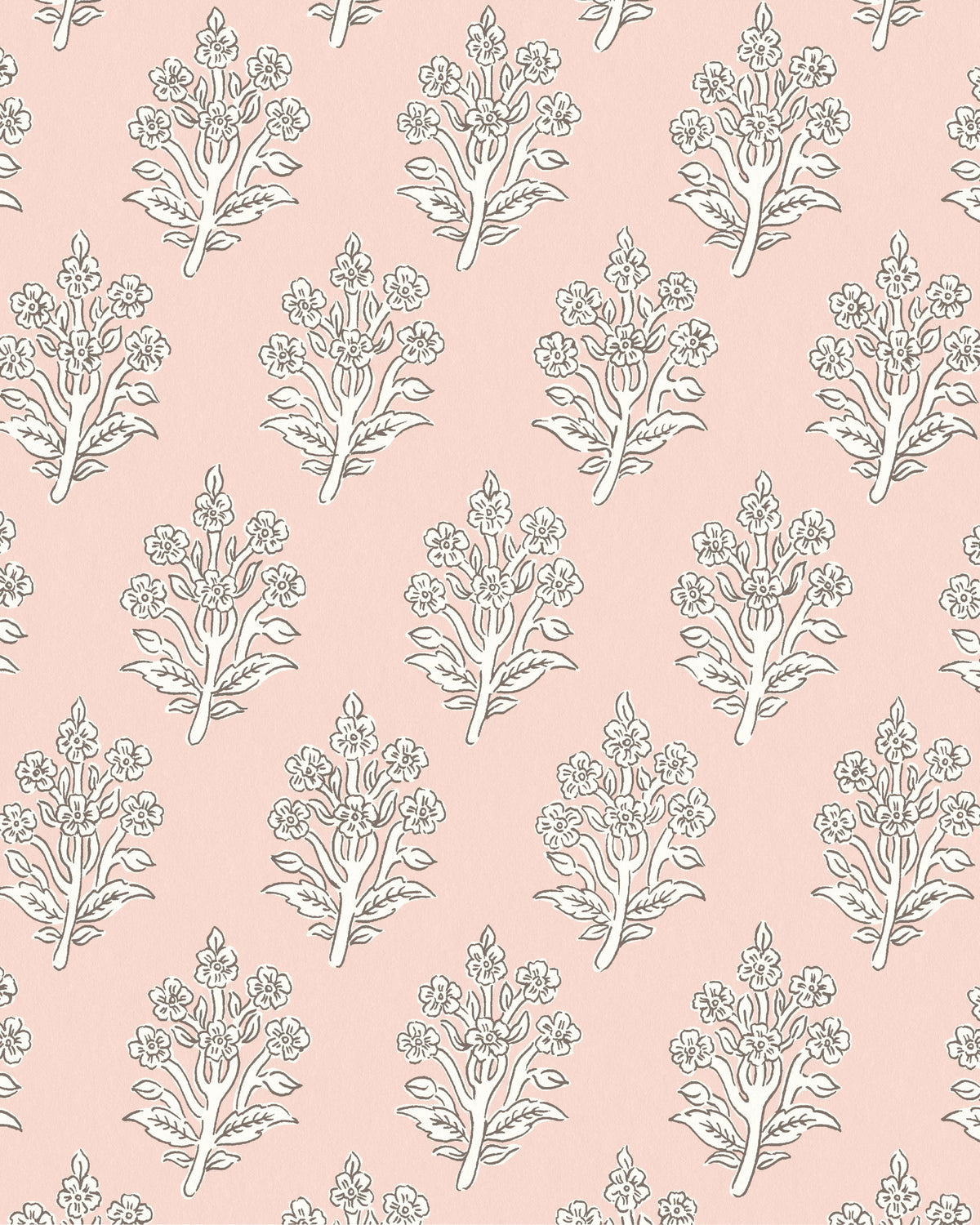 Dabu Wallpaper in Rose color - pattern number PWC100006.7.0 - by The Pure Edit in the Sustainable Wallcovering collection