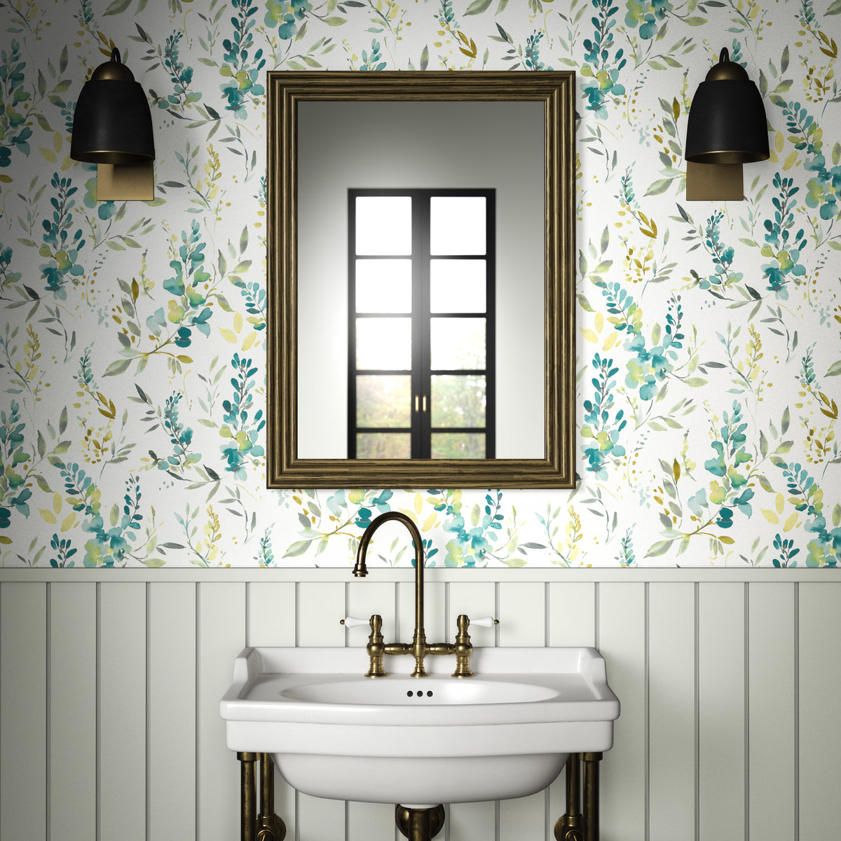 Harumi Wallpaper in Kingfisher color - pattern number PWC100008.354.0 - by The Pure Edit in the Sustainable Wallcovering collection