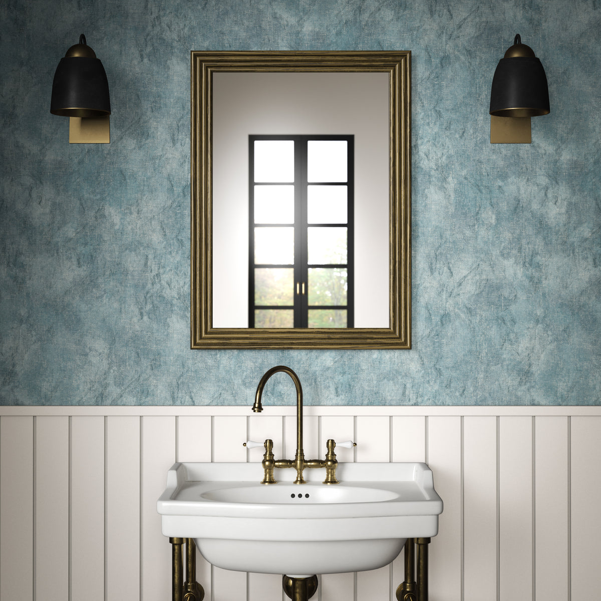 Namatha Wallpaper in Denim color - pattern number PWC100016.5.0 - by The Pure Edit in the Sustainable Wallcovering collection