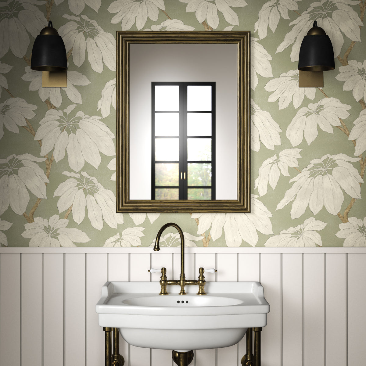 Pondicherry Wallpaper in Sage color - pattern number PWC100019.30.0 - by The Pure Edit in the Sustainable Wallcovering collection