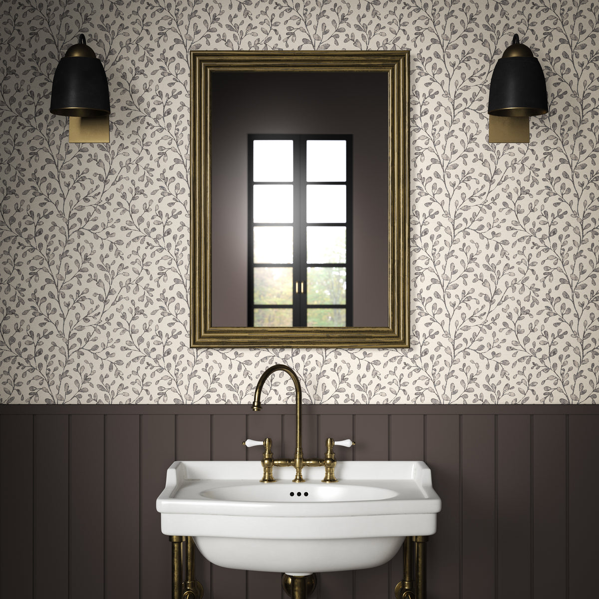 Taree Wallpaper in Charcoal color - pattern number PWC100022.21.0 - by The Pure Edit in the Sustainable Wallcovering collection