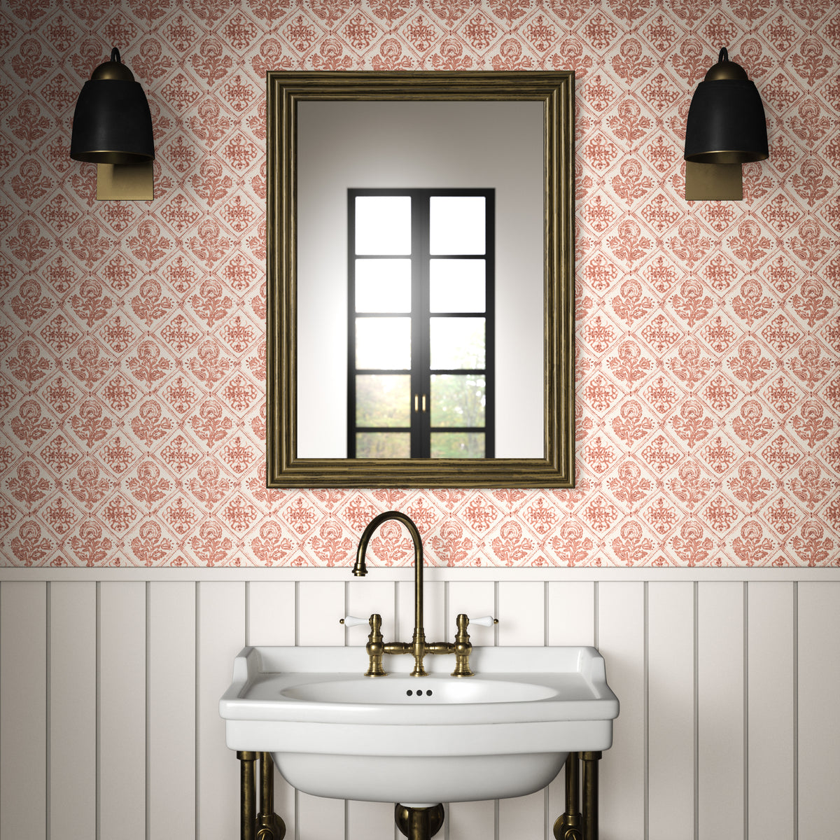 Watika Wallpaper in Chilli color - pattern number PWC100025.924.0 - by The Pure Edit in the Sustainable Wallcovering collection