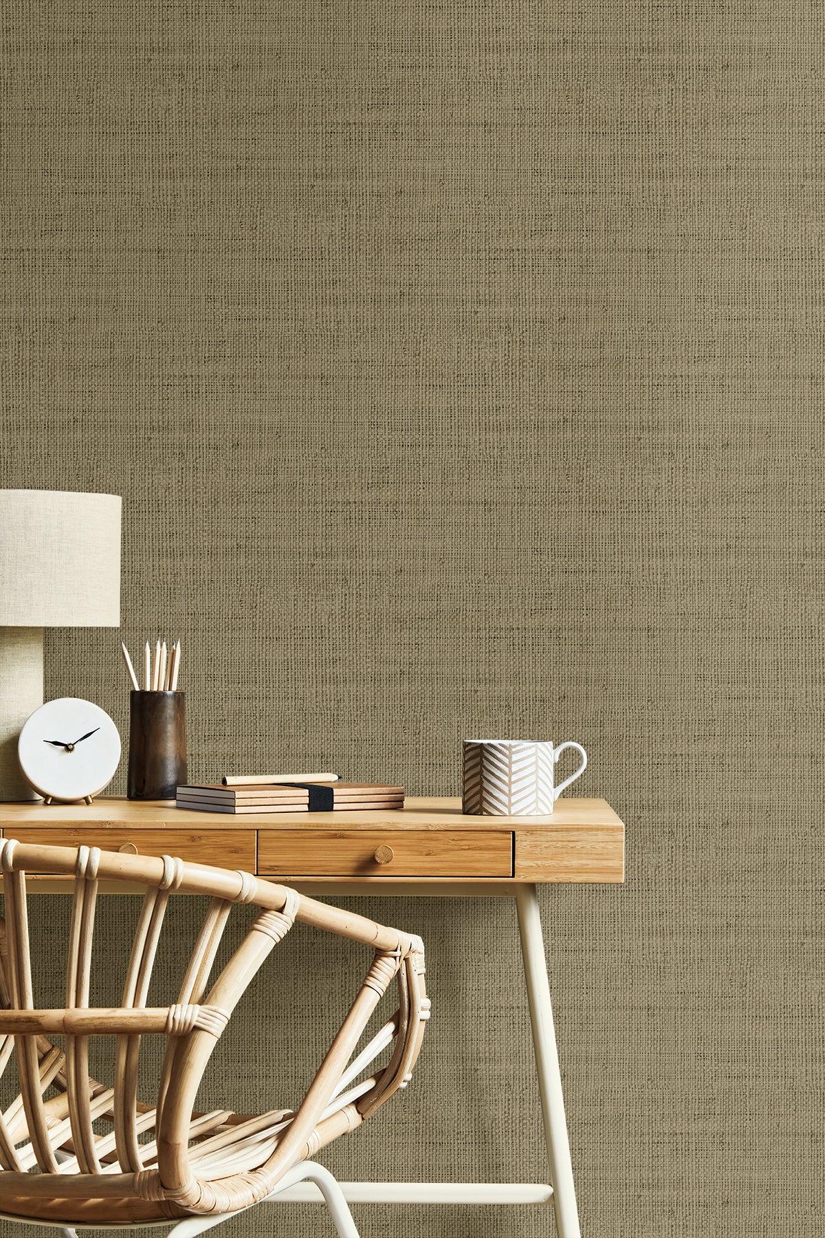 Wild Bind wallpaper in cafe latte color - pattern number RA40350 - by Seabrook in the Raffia collection