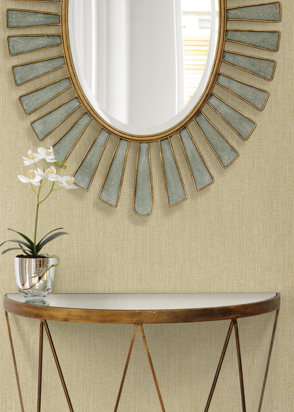 Natural Tether wallpaper in tan color - pattern number RA41520 - by Seabrook in the Raffia collection